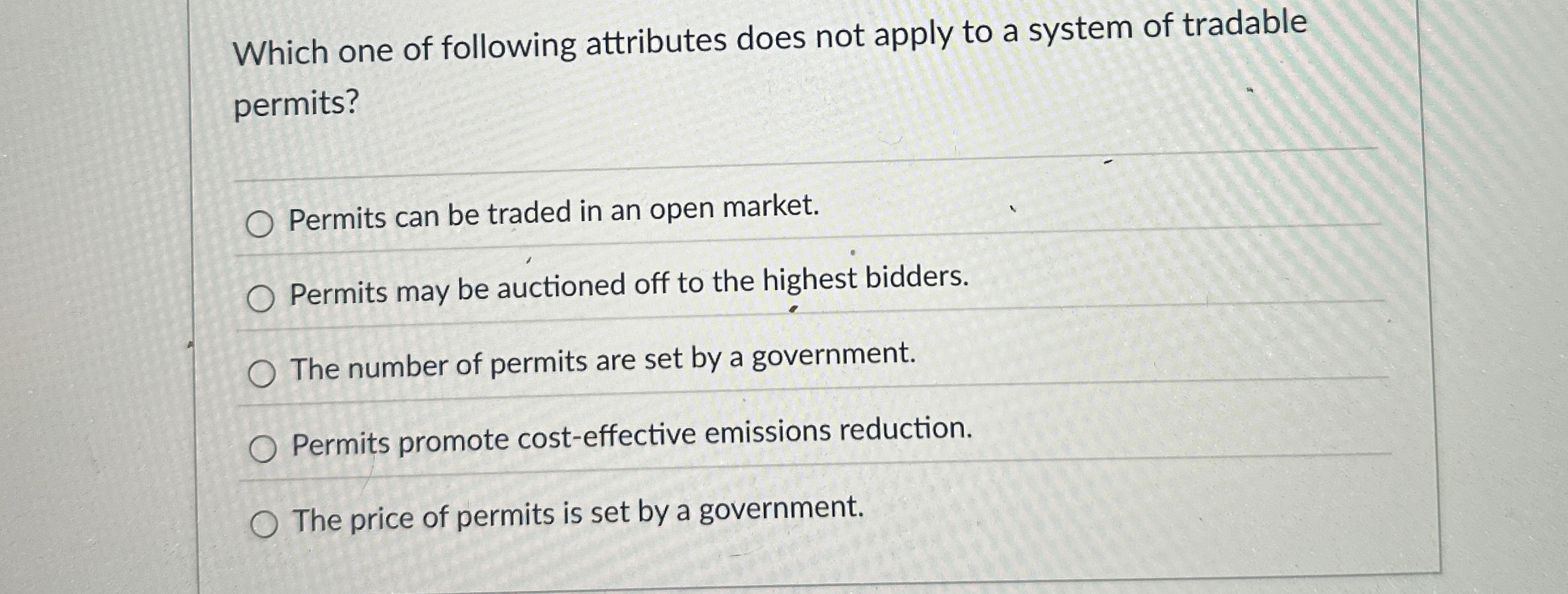 Which one of following attributes does not apply