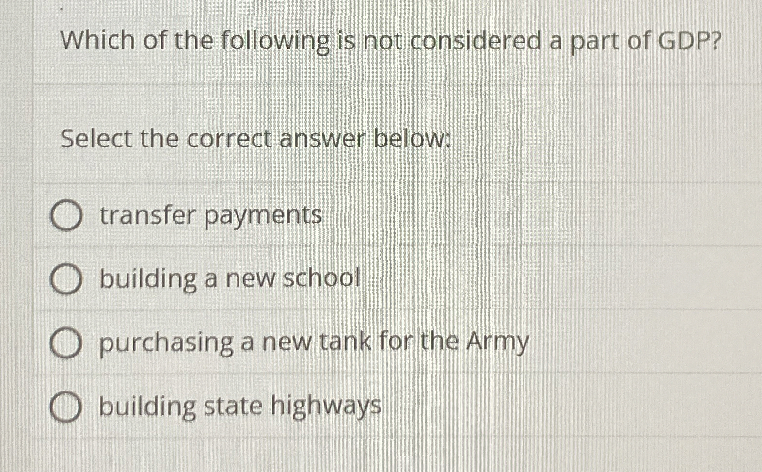 Which of the following is not considered a part