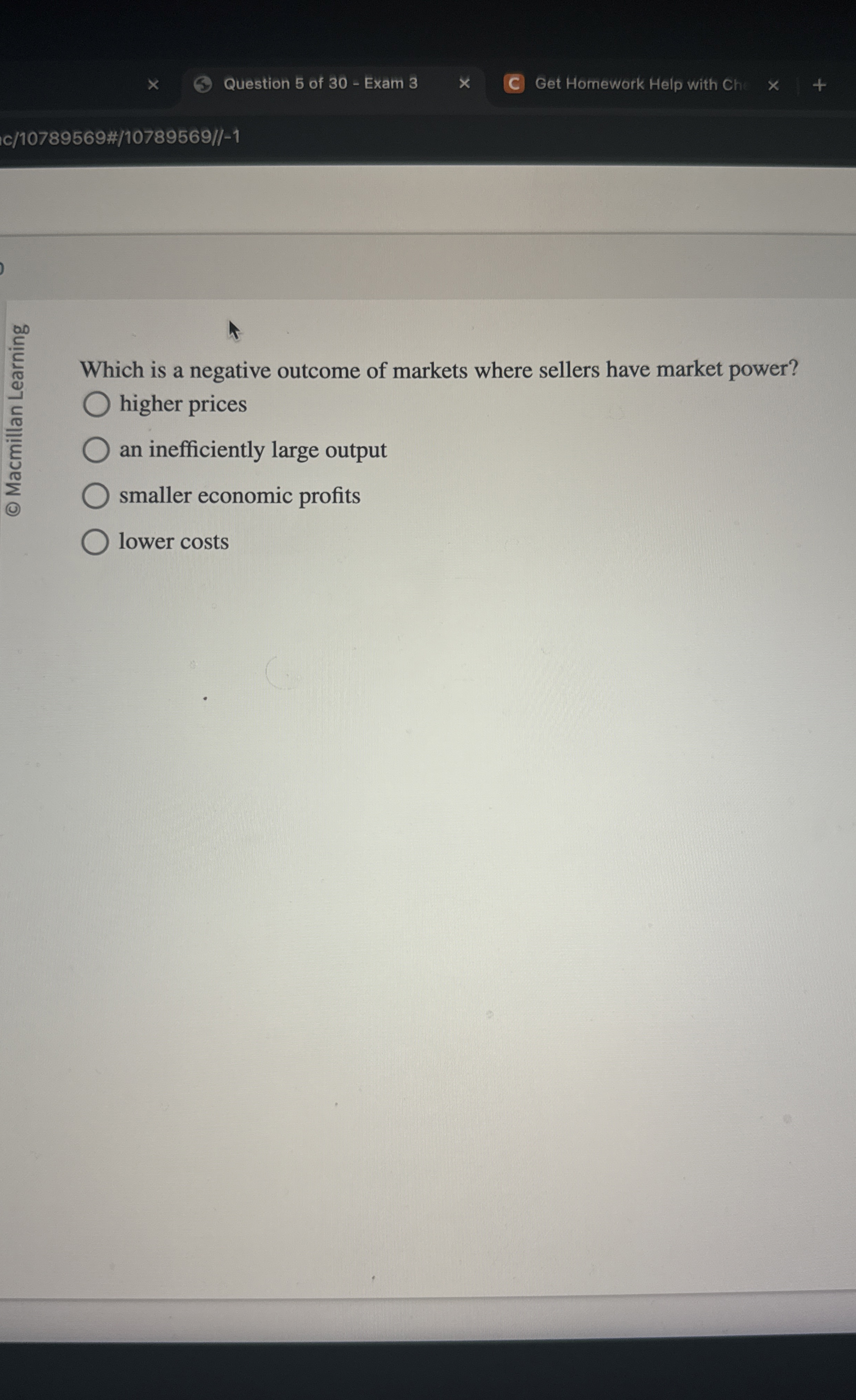 Question 5 of 3 0 - Exam 3 Get Homework Help with