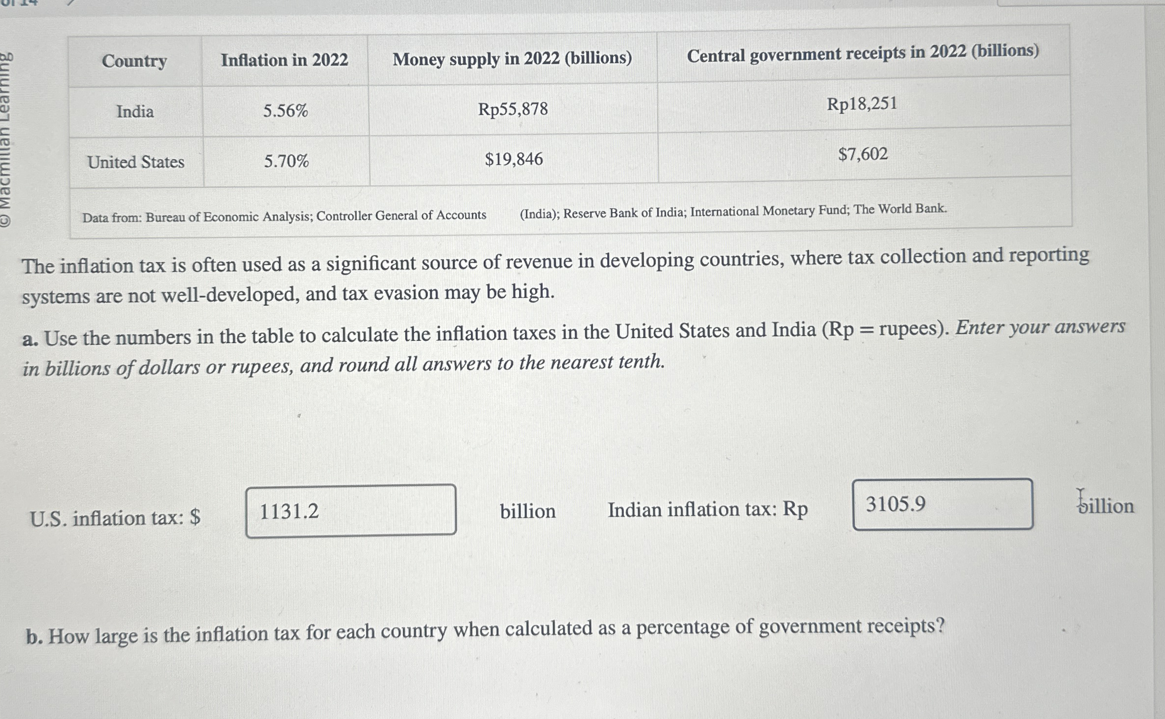 \ table [ [ Country , Inflation in 2 0 2 2 ,