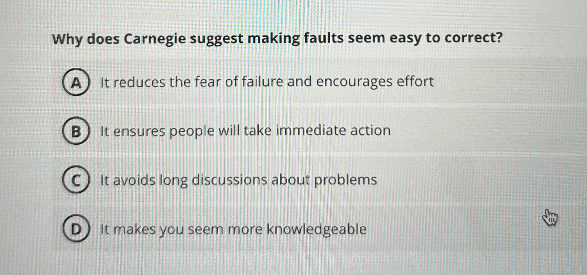Why does Carnegie suggest making faults seem easy