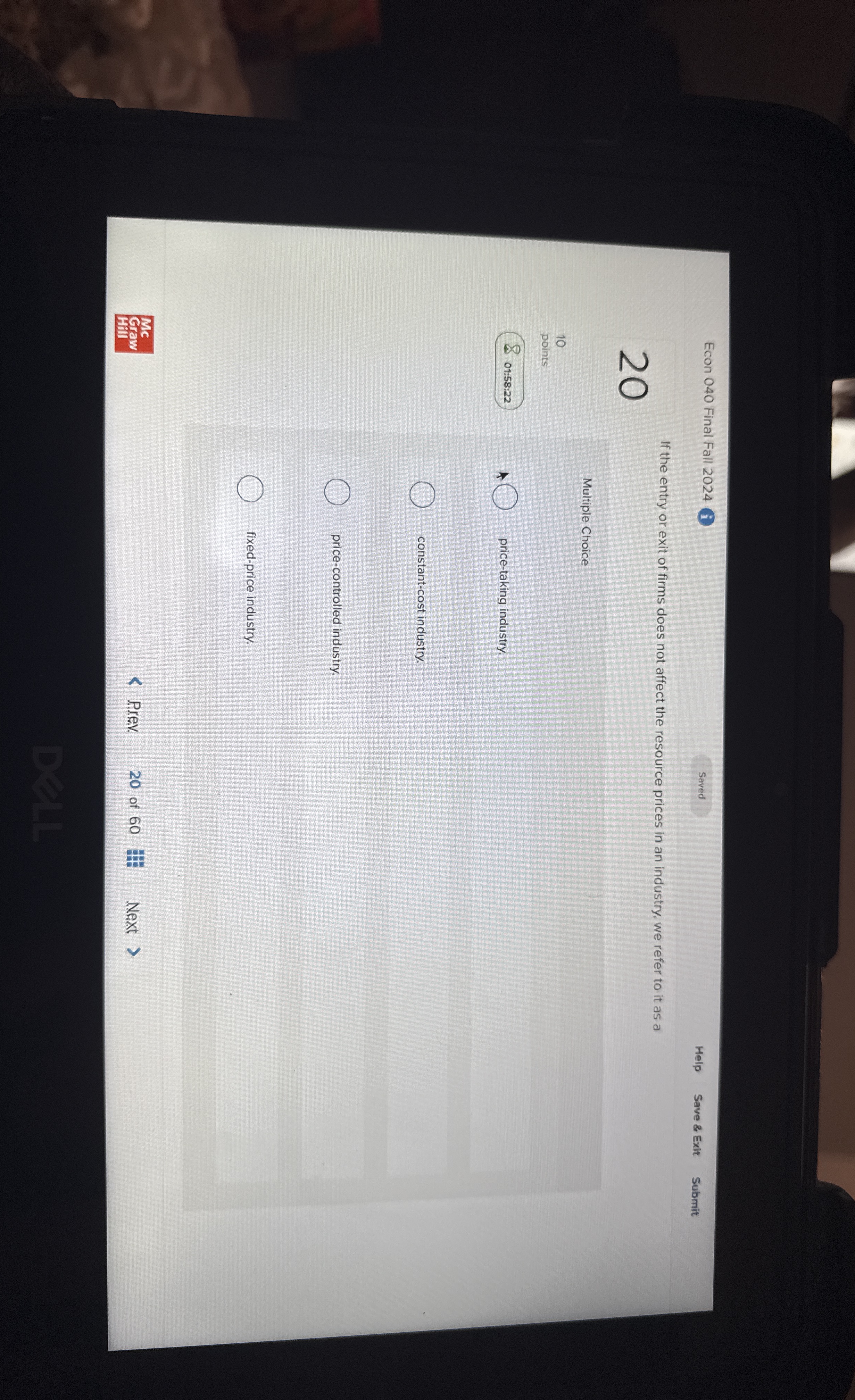 Econ 0 4 0 Final Fall 2 0 2 4 Help Save & Exit