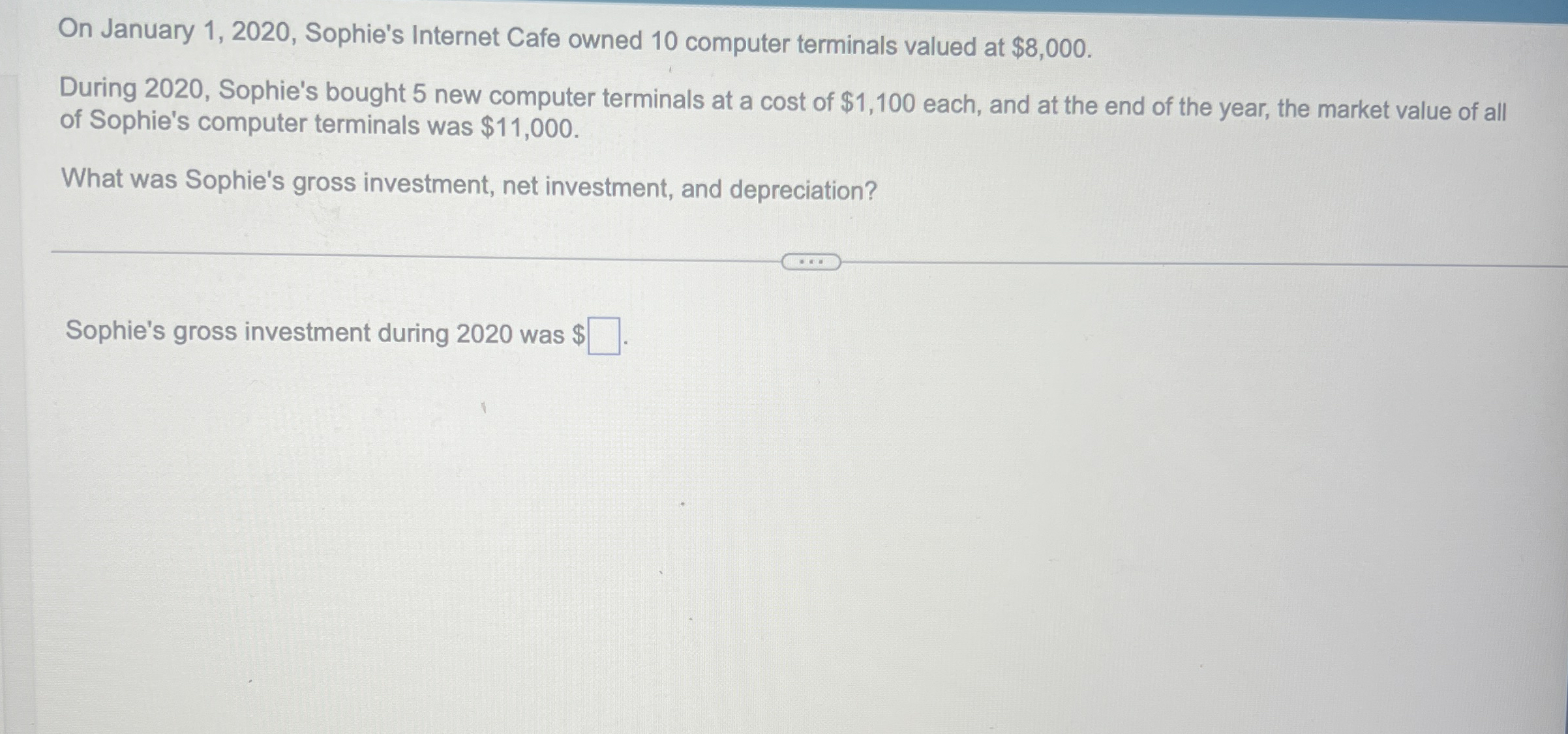 On January 1 , 2 0 2 0 , Sophie's Internet Cafe