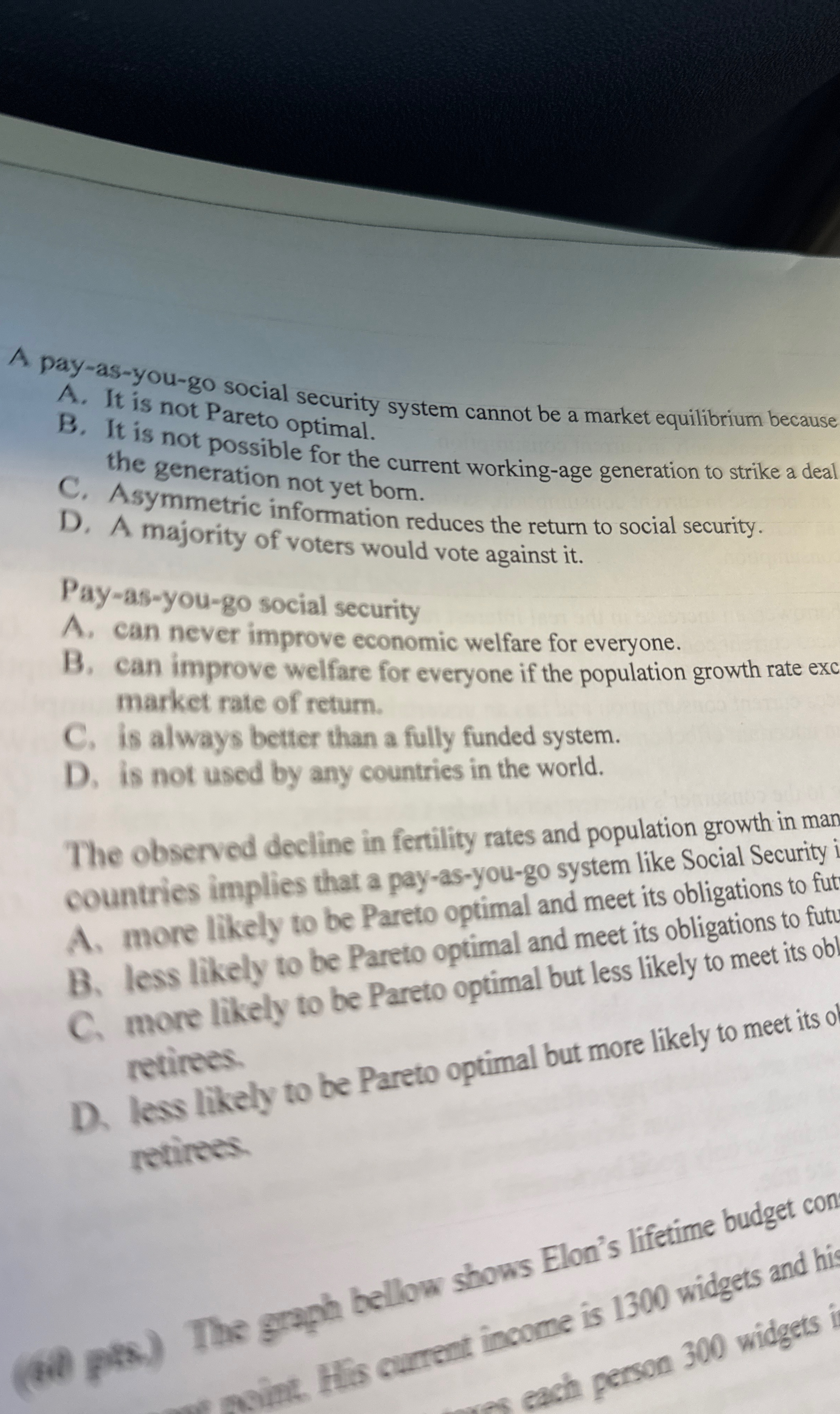 A pay - as - you - go social security system