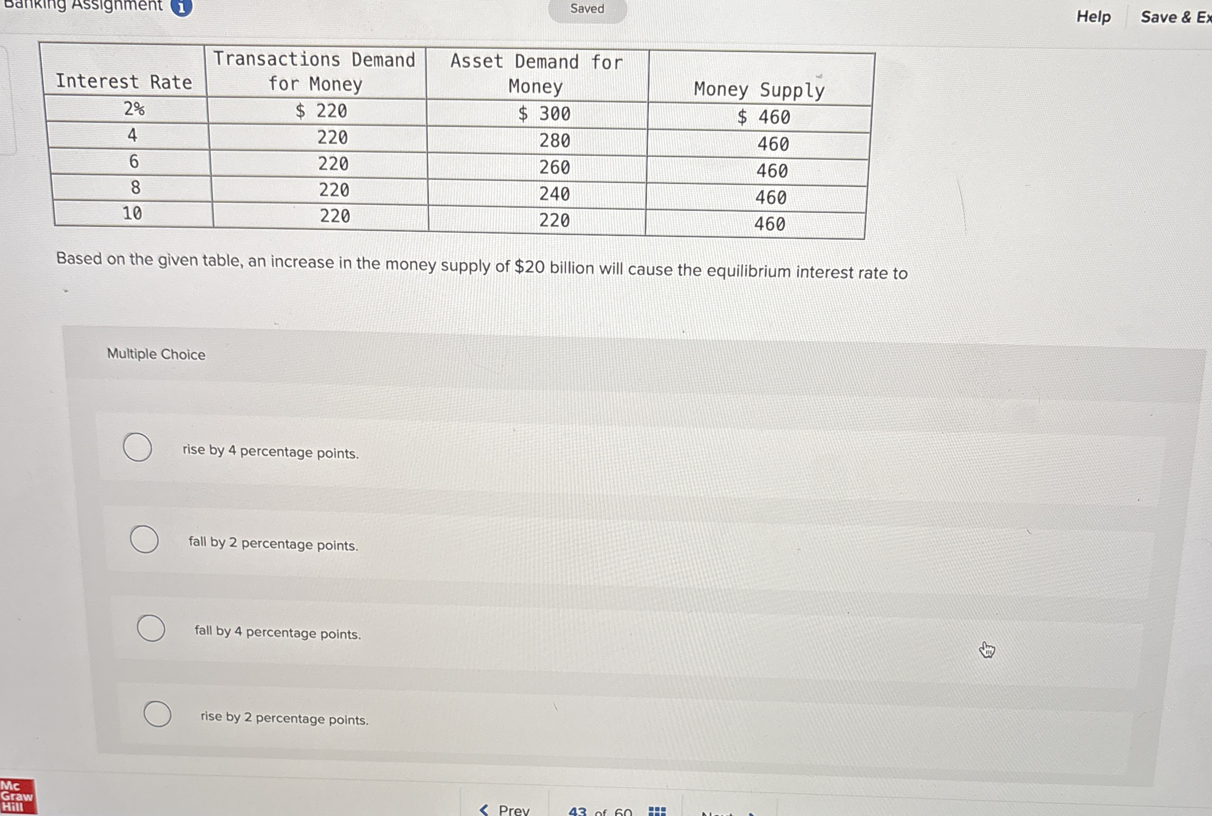 Danking Assignment 1 Saved Help Save & Ex \ table