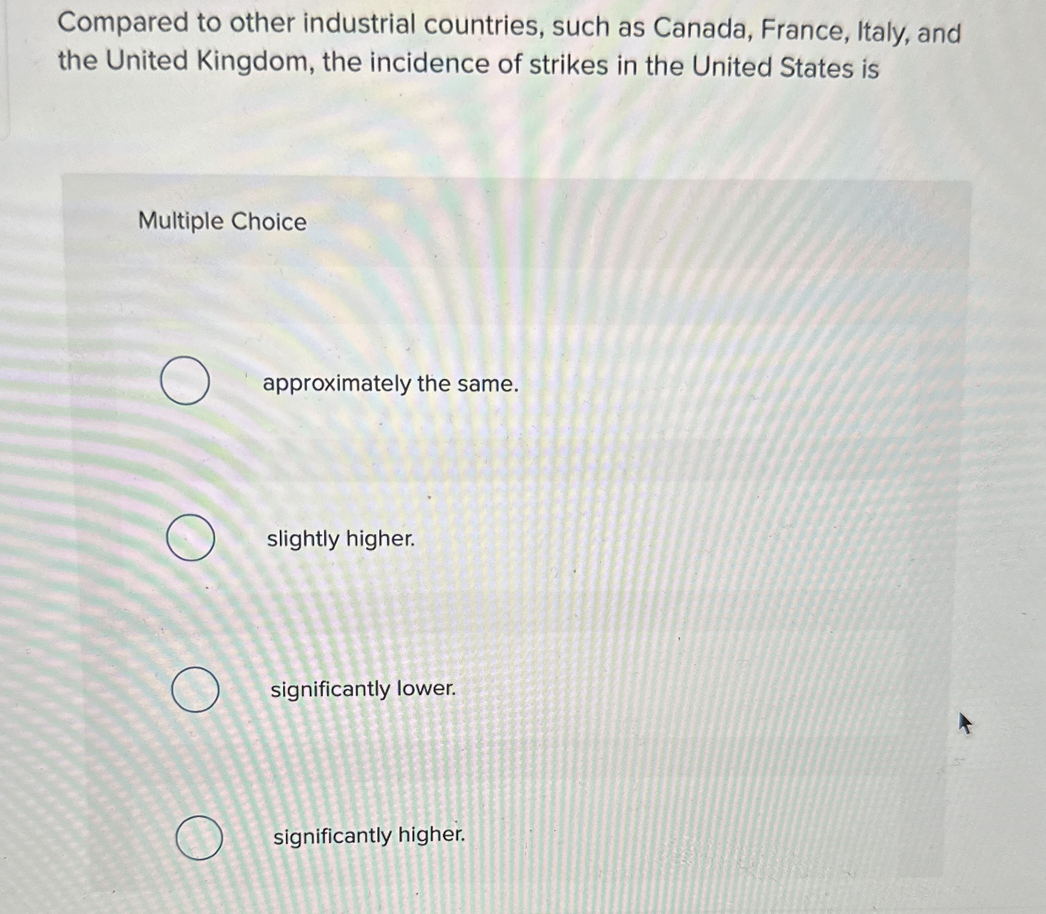 Compared to other industrial countries, such as