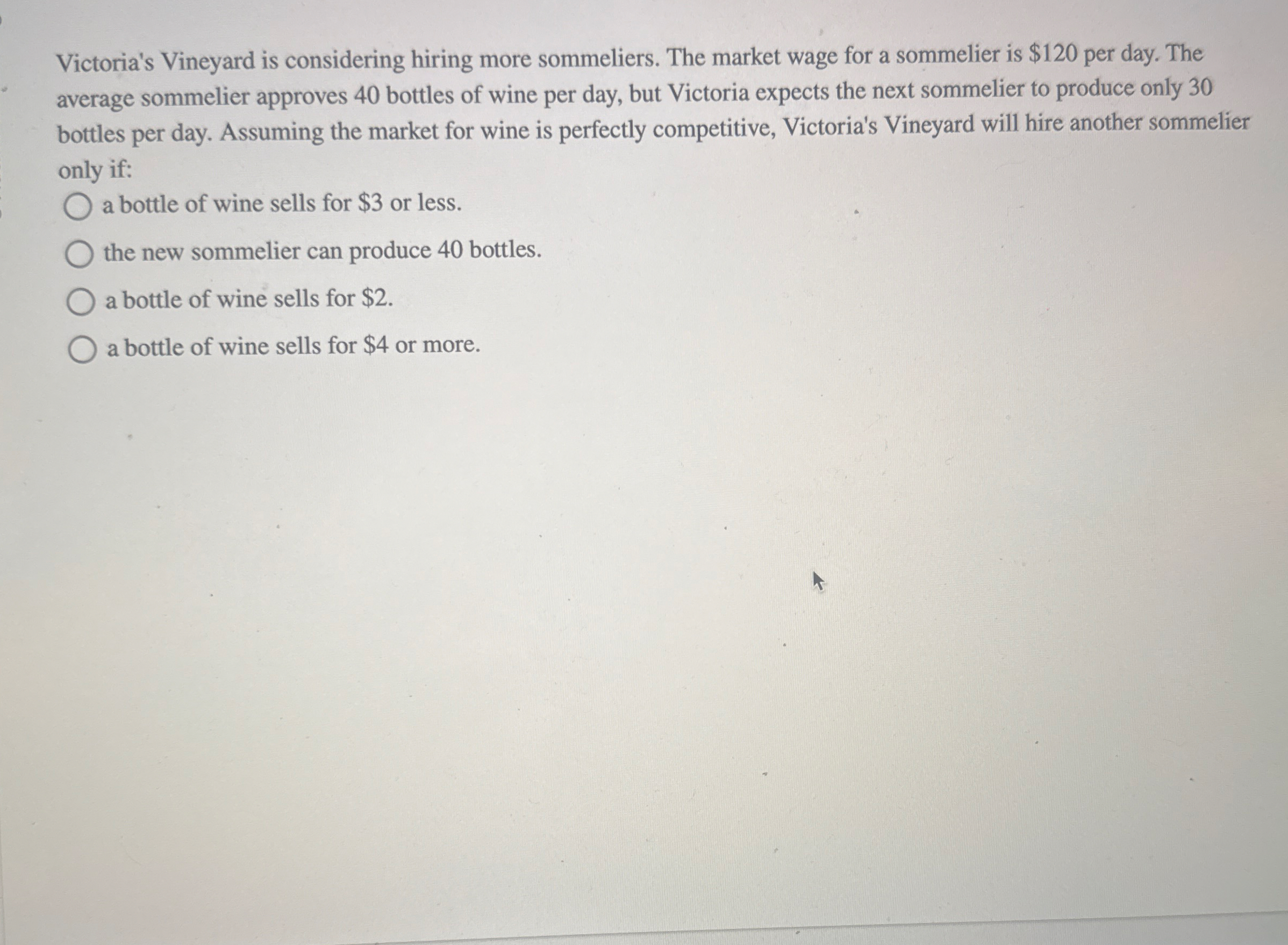 Victoria's Vineyard is considering hiring more