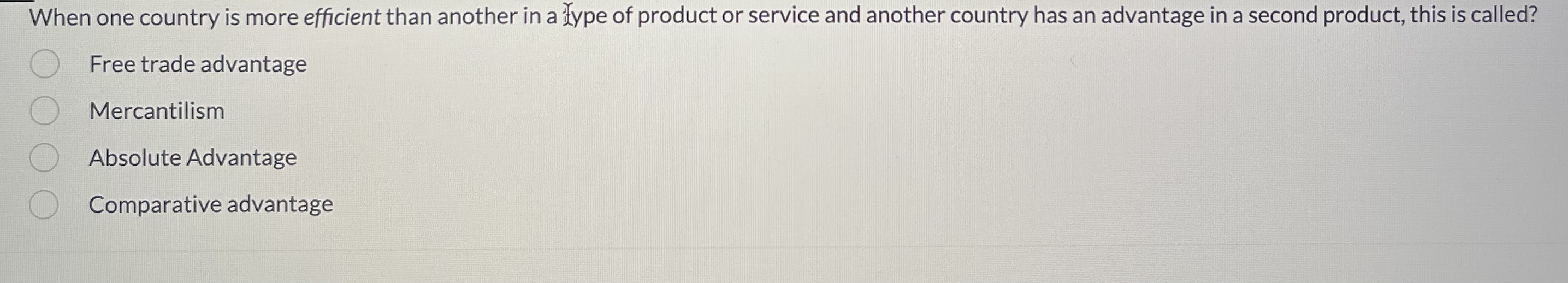 When one country is more efficient than another