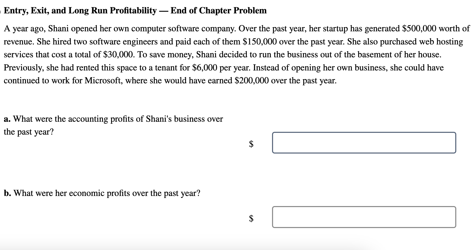 Entry, Exit, and Long Run Profitability End of