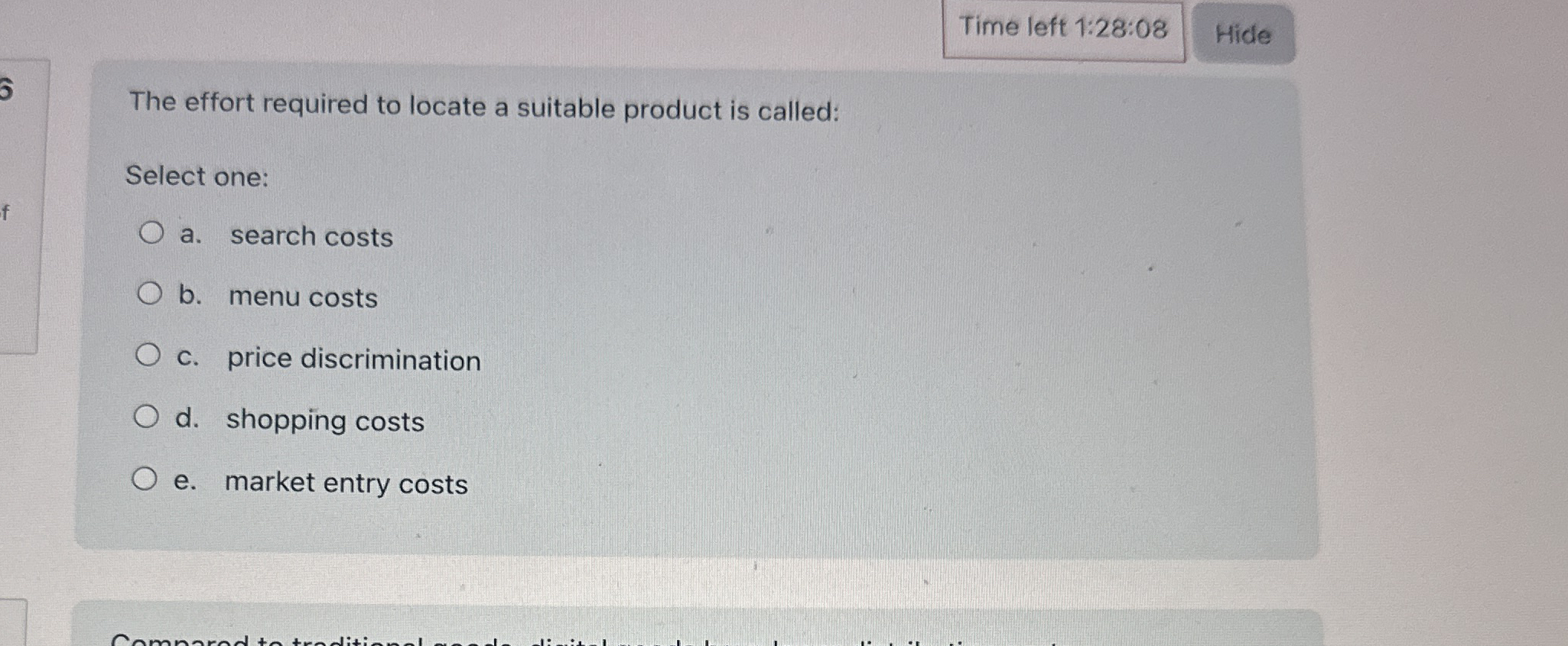 Time left 1 : 2 8 : 0 8 The effort required to