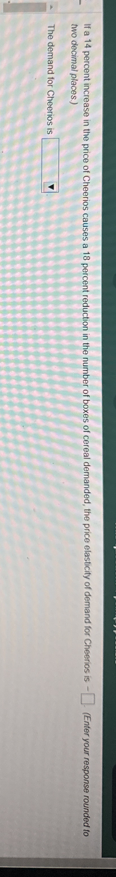 If a 1 4 percent increase in the price of