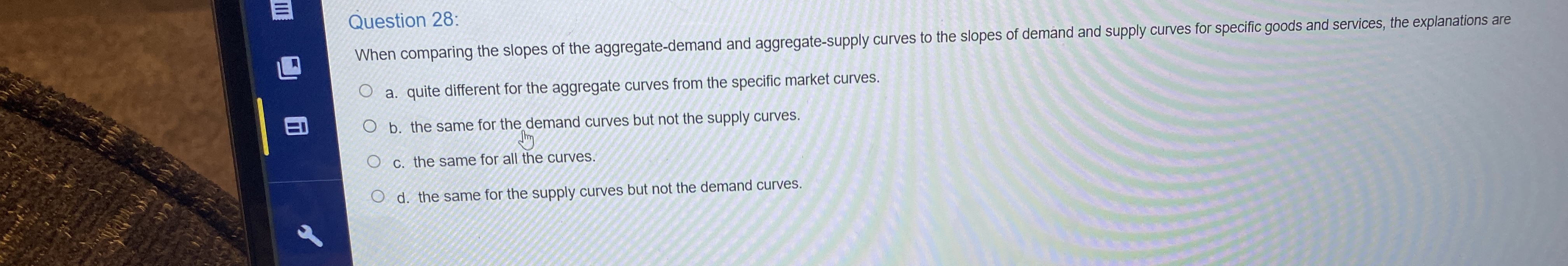 Question 2 8 : When comparing the slopes of the