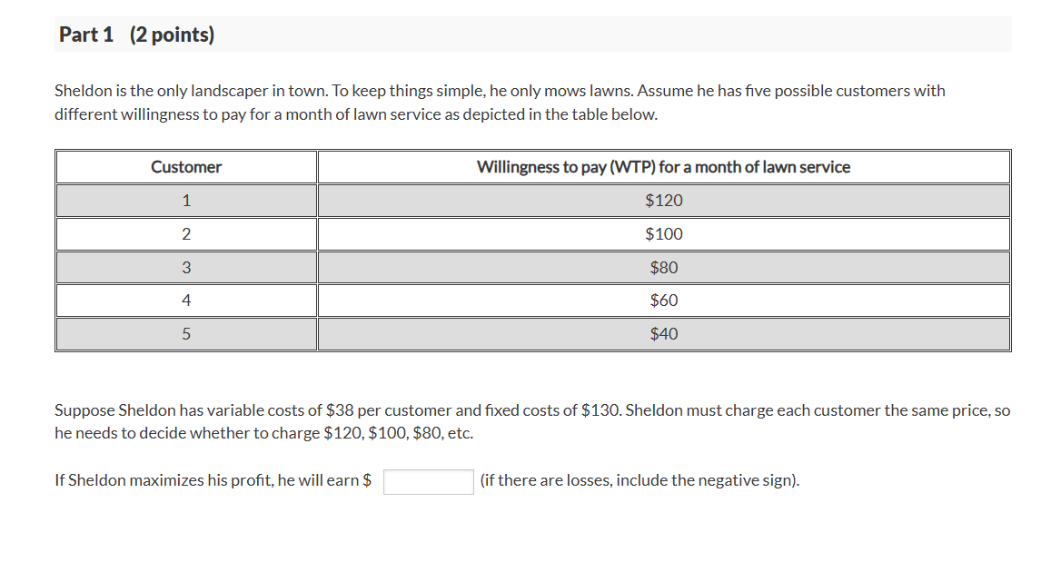 Part 1 ( 2 points ) Sheldon i s the only