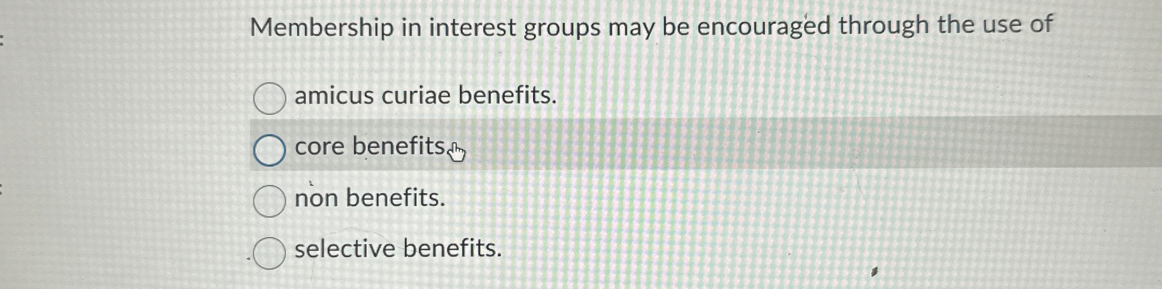 Membership in interest groups may be encouraged