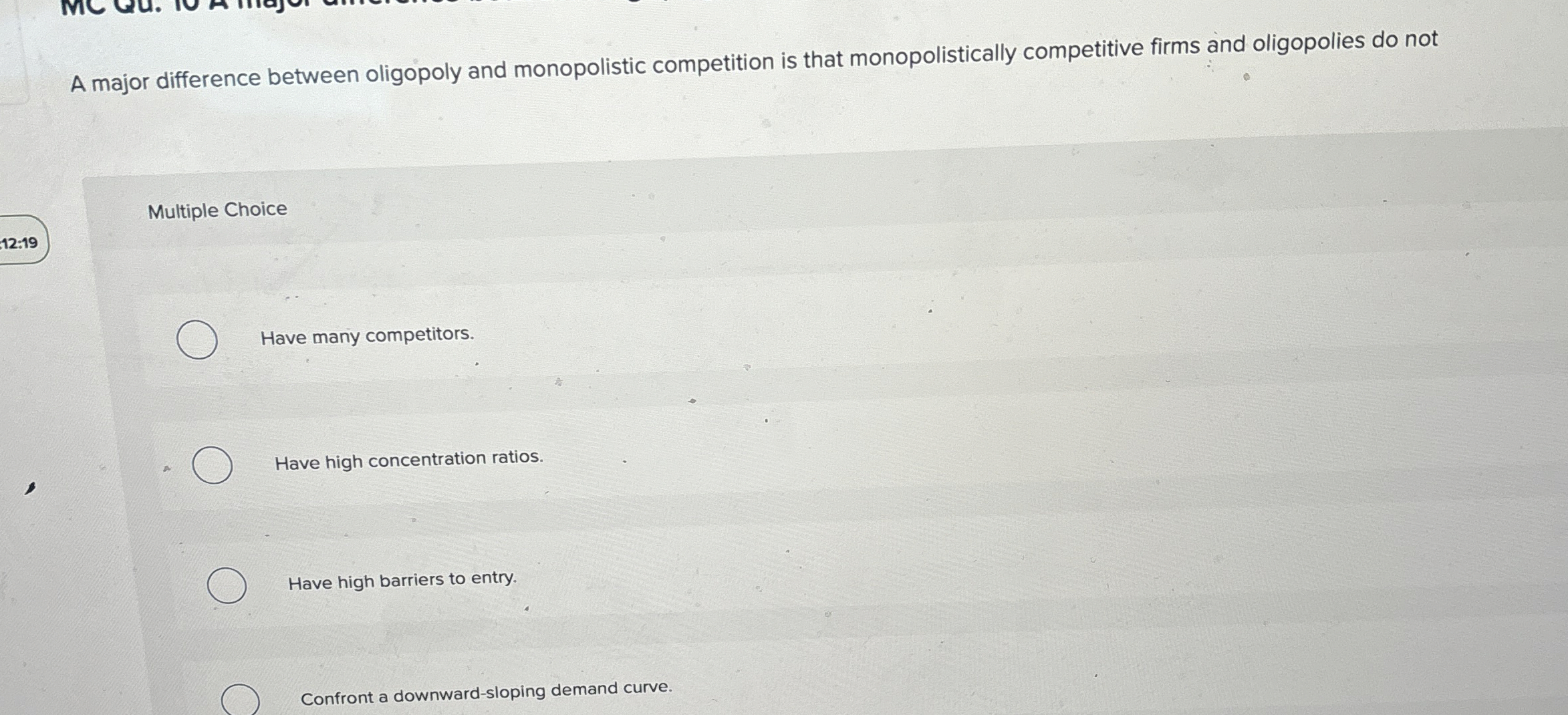 A major difference between oligopoly and