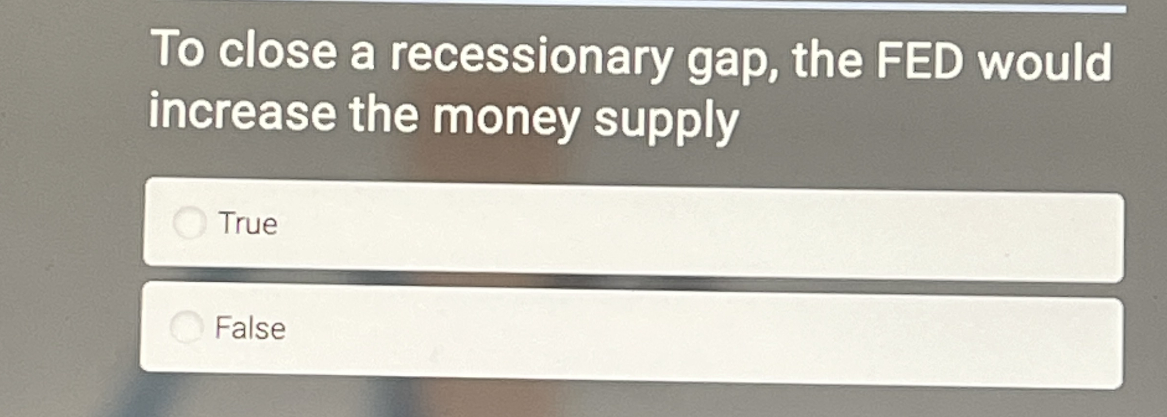 To close a recessionary gap, the FED would