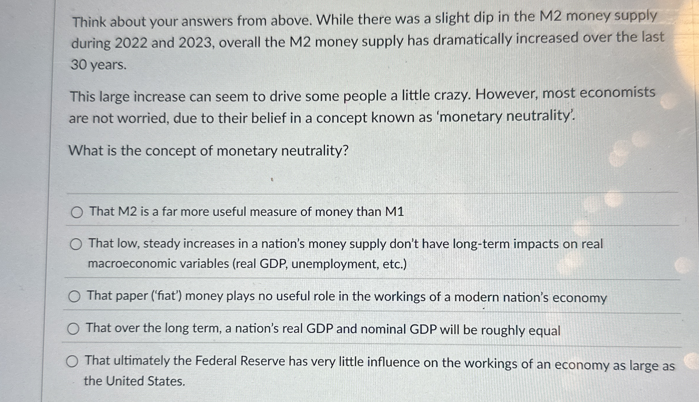 Think about your answers from above. While there