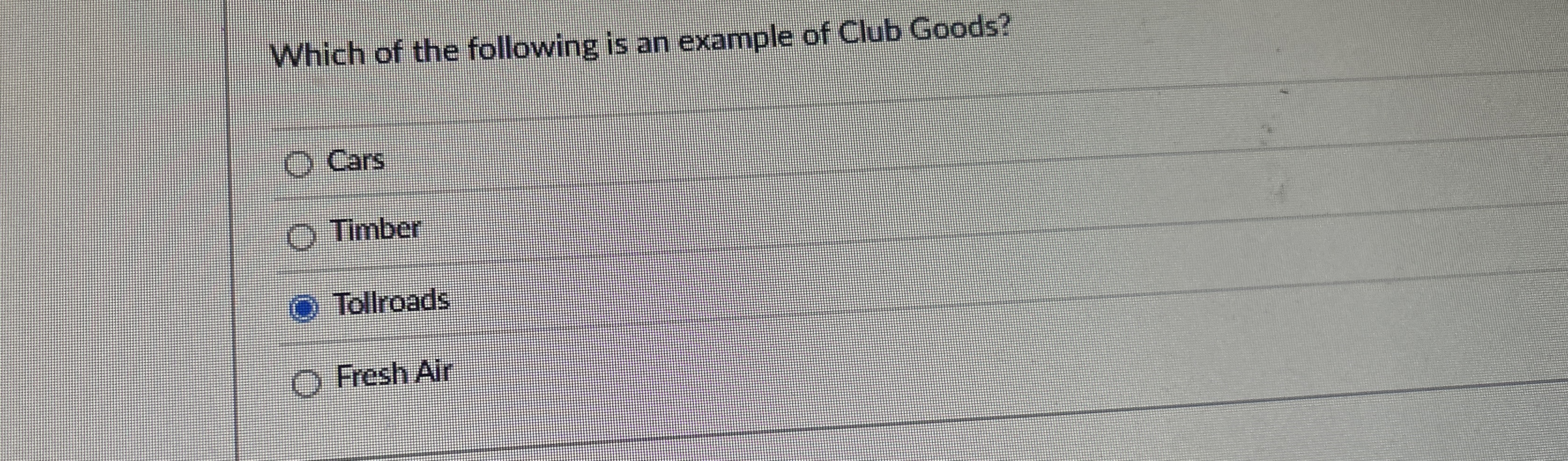WWhich of the following is an example of Club