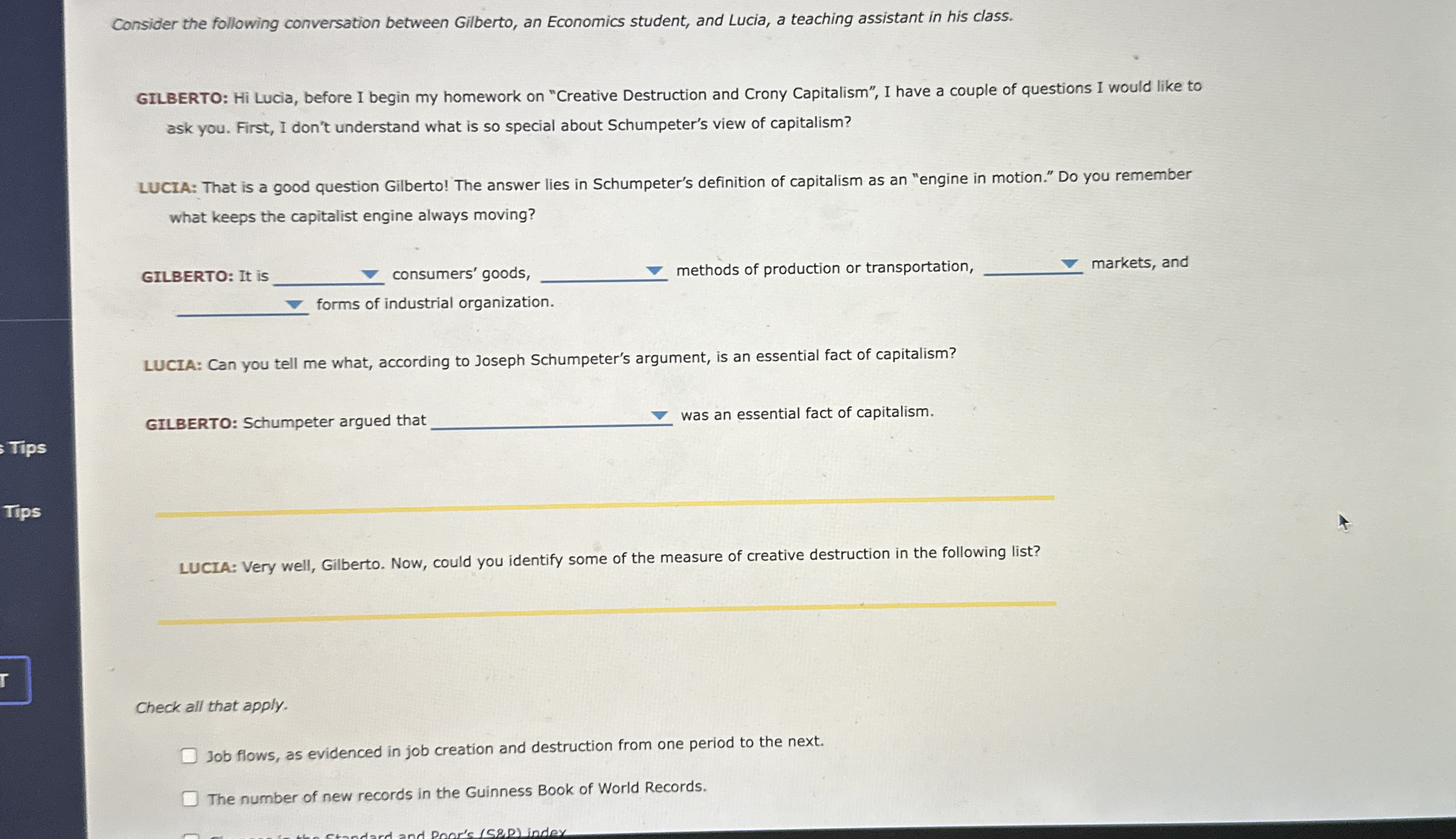 Consider the following conversation between