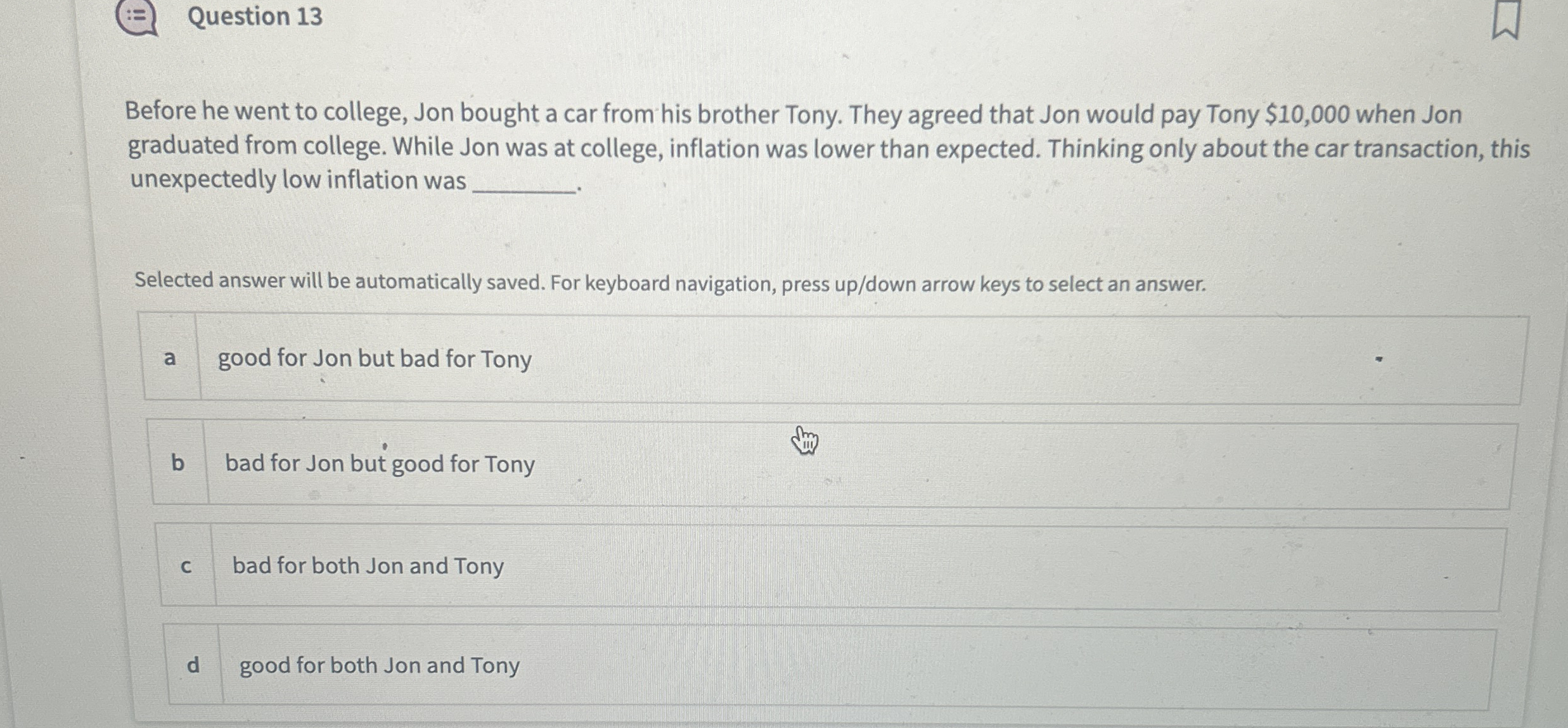 Question 1 3 Before he went to college, Jon
