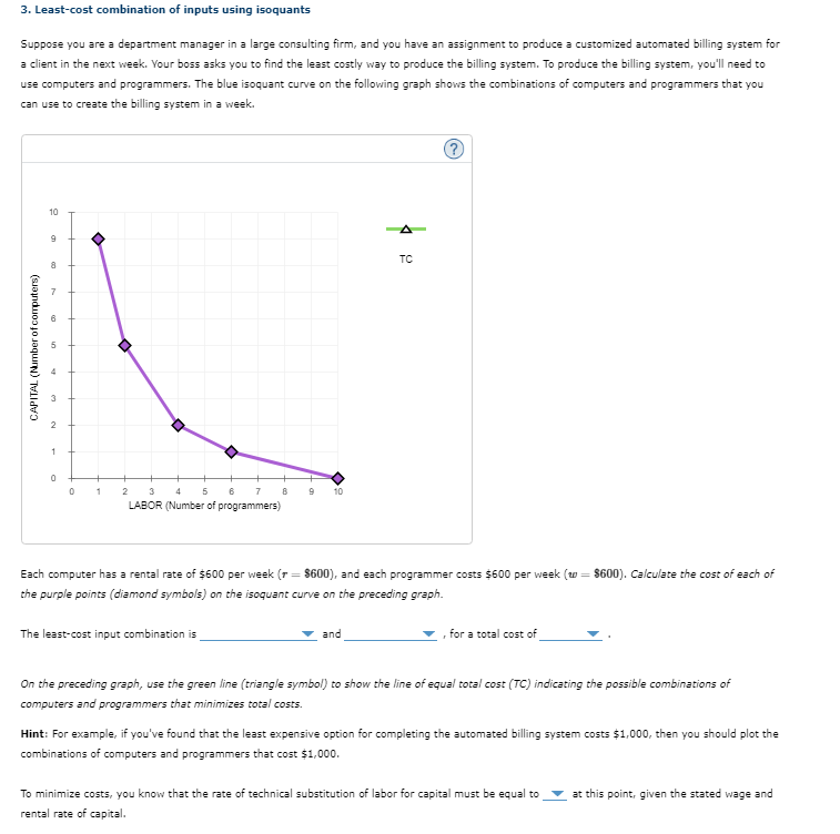 3 . Least - cost combination of inputs using