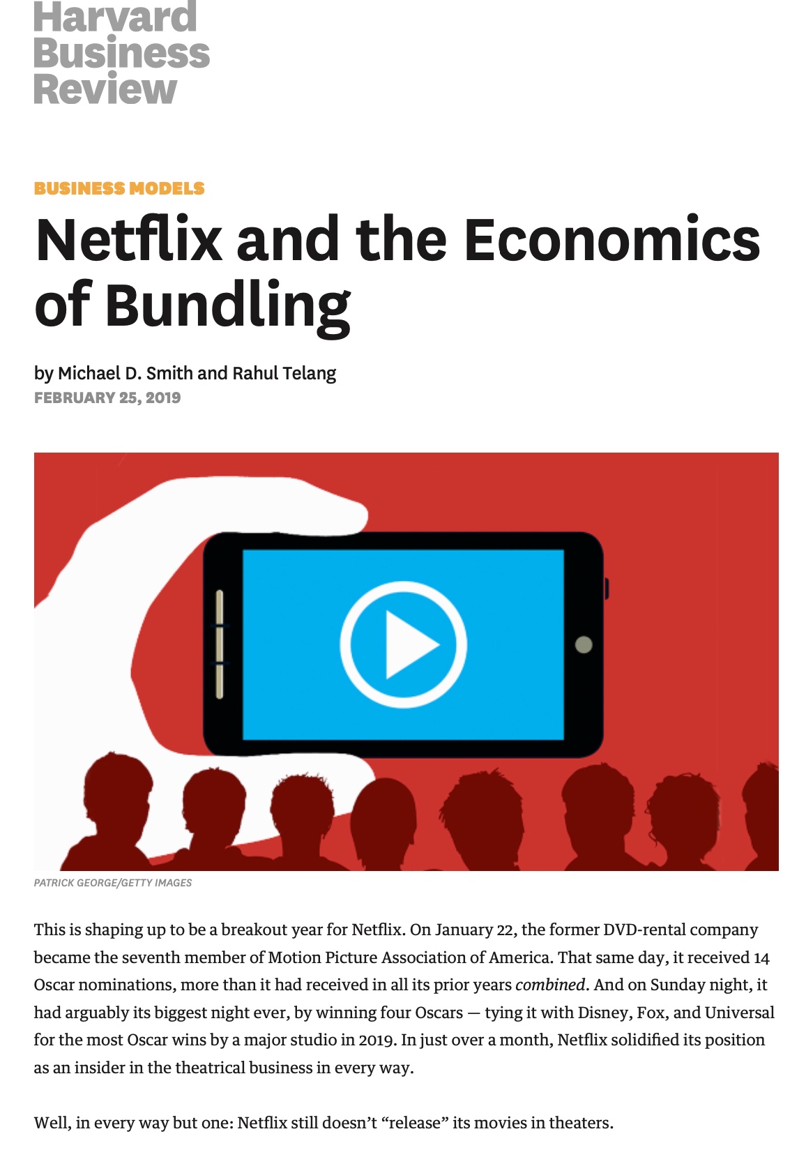 6 ) Read the article by by Michael D . Smith and