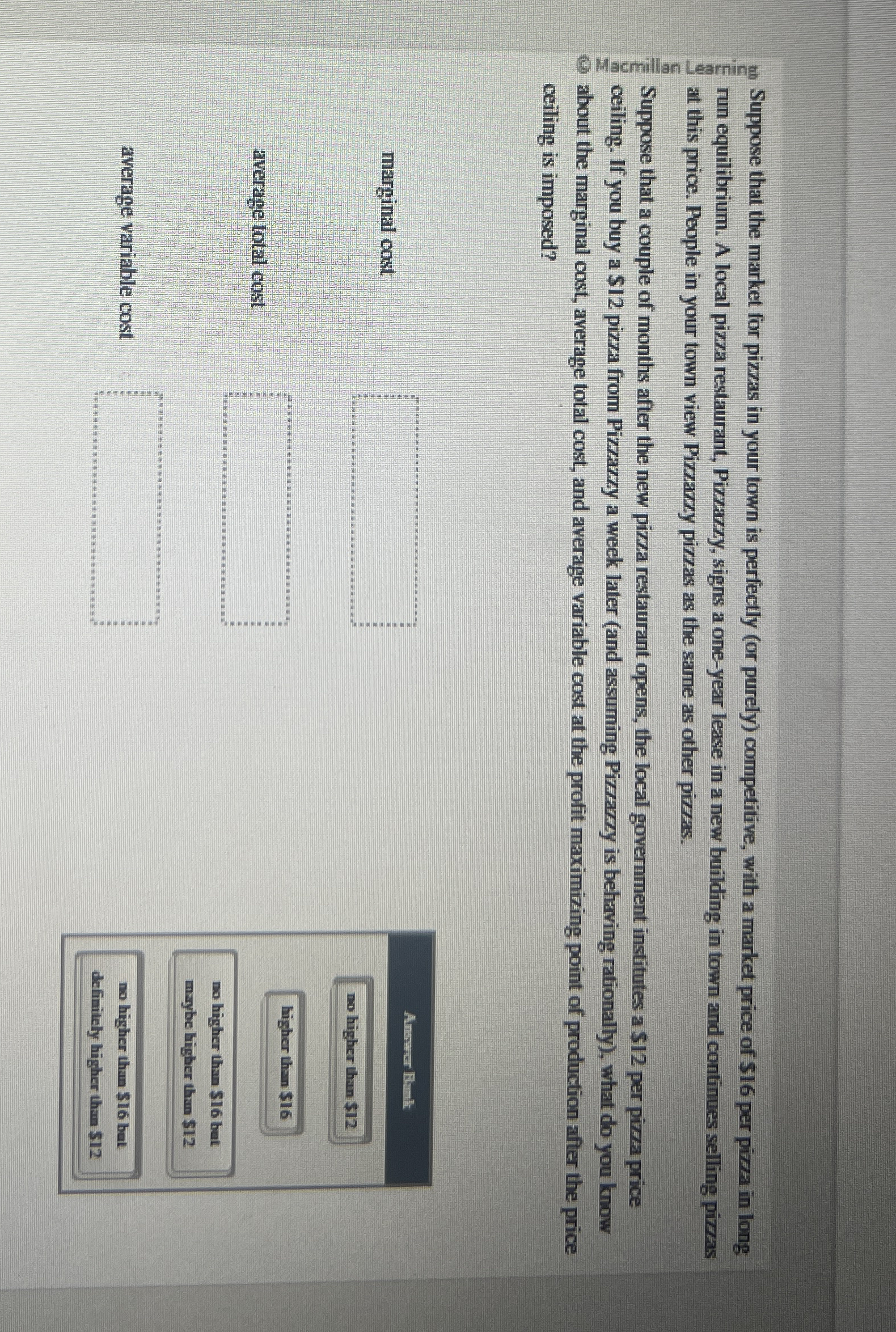 Suppose that the market for pizzas in your town