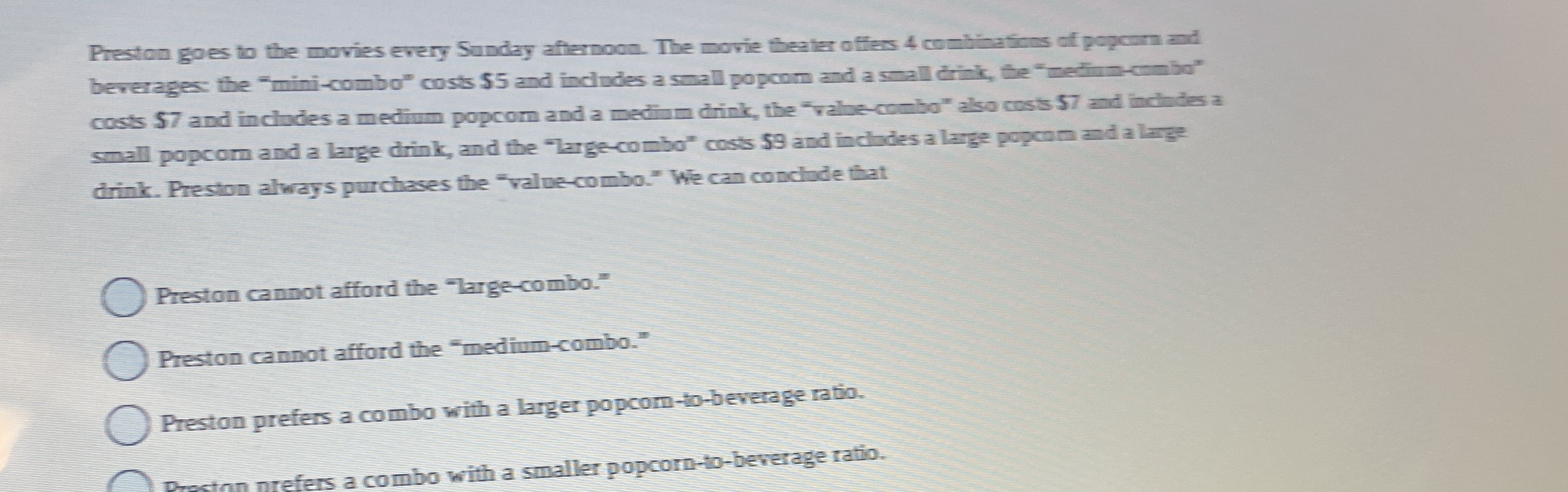 Preston goes to the movies every Sunday