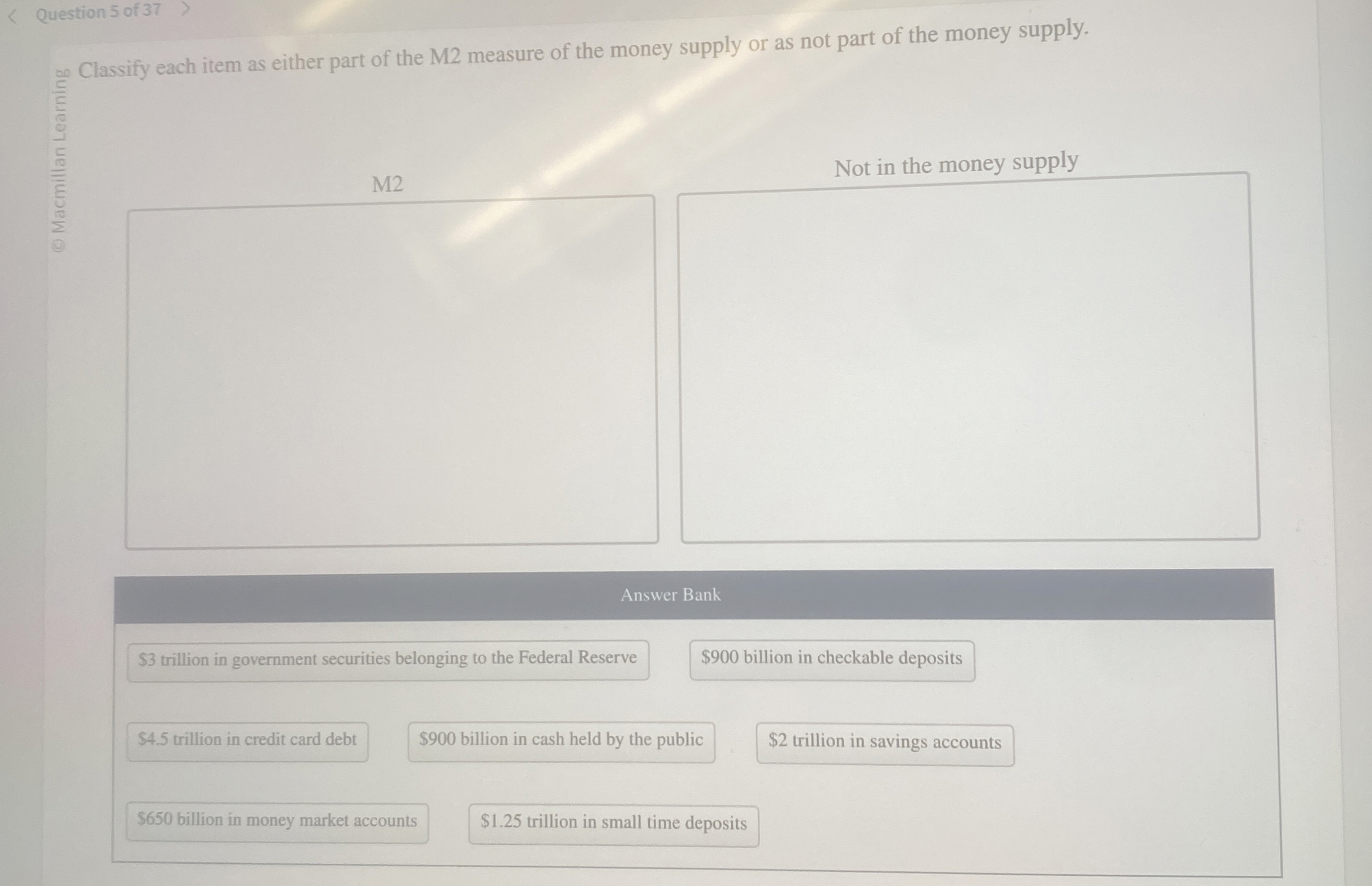 Question 5 of 3 7 Classify each item as either