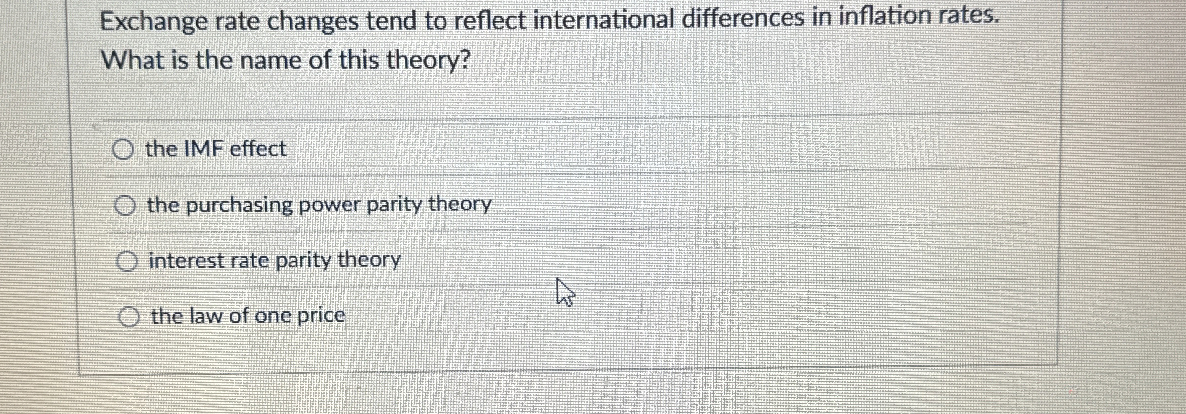 Exchange rate changes tend to reflect
