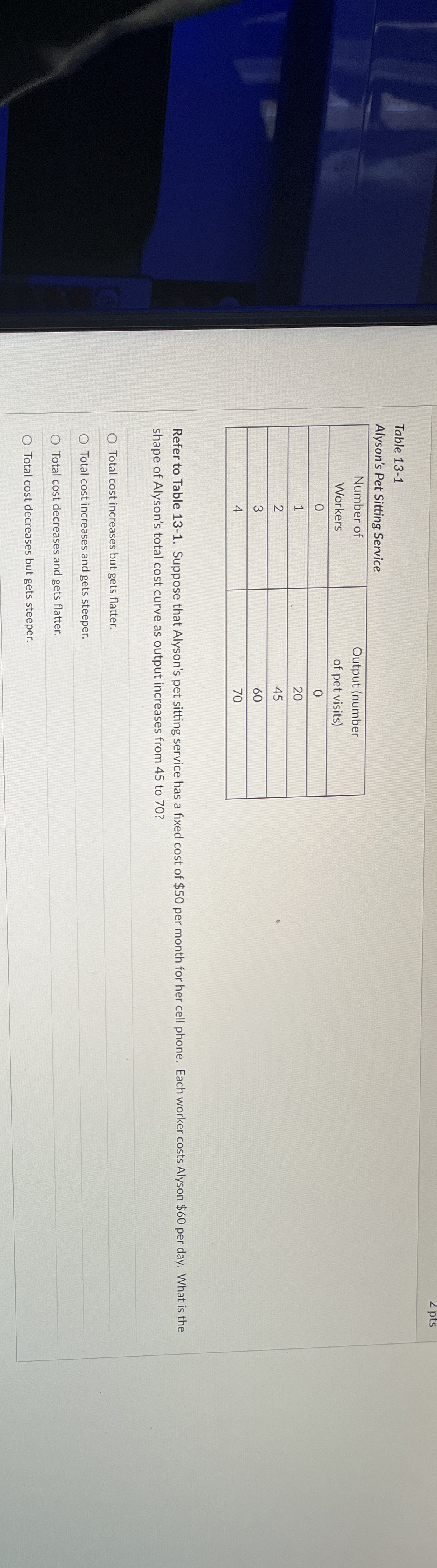 Table 1 3 - 1 Alyson's Pet Sitting Service \
