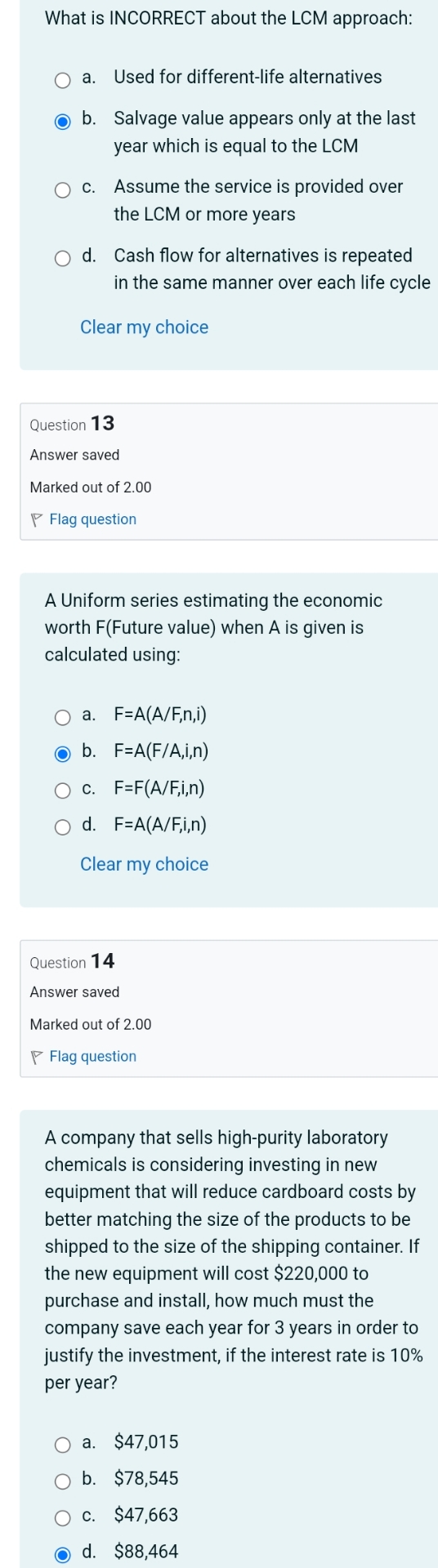 solve What is INCORRECT about the LCM approach: a