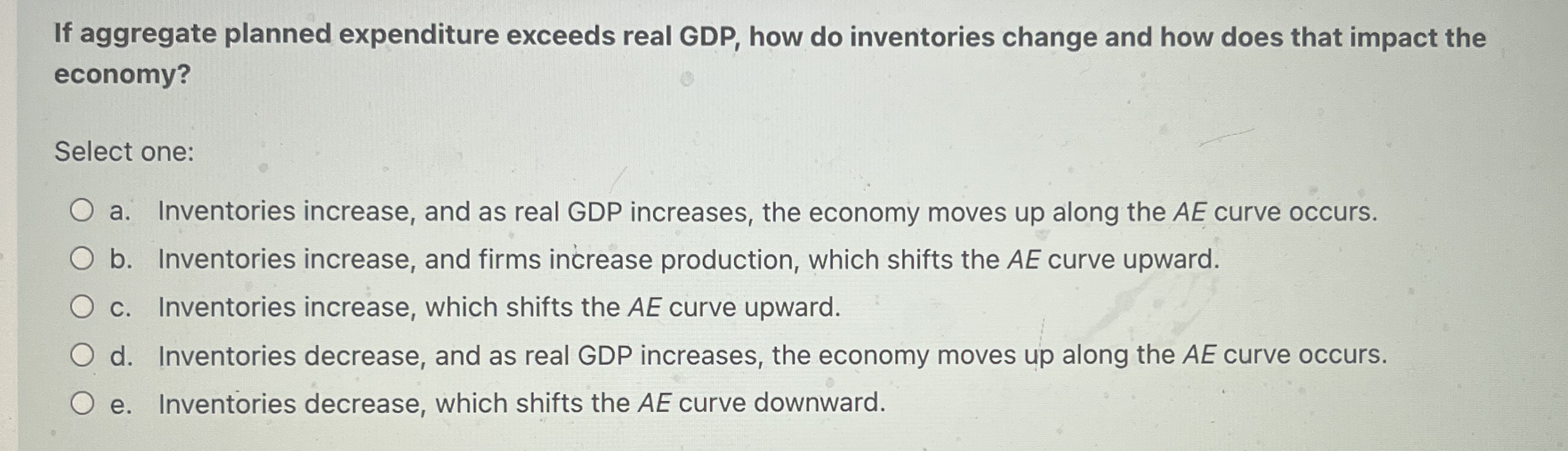 If aggregate planned expenditure exceeds real GDP