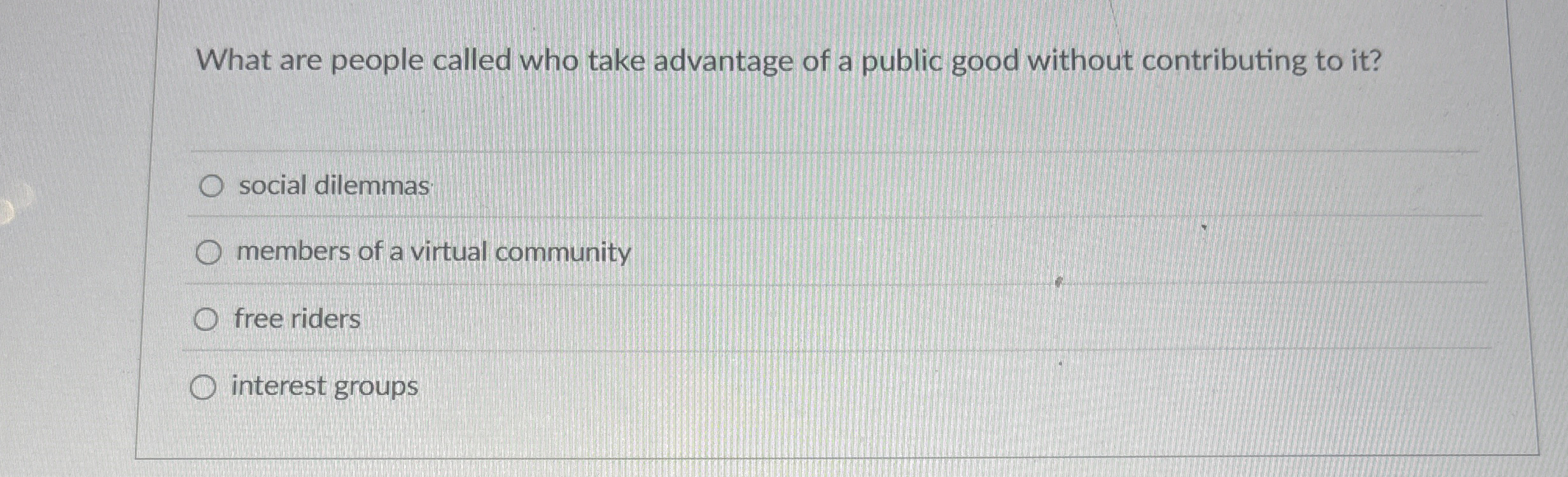 What are people called who take advantage of a