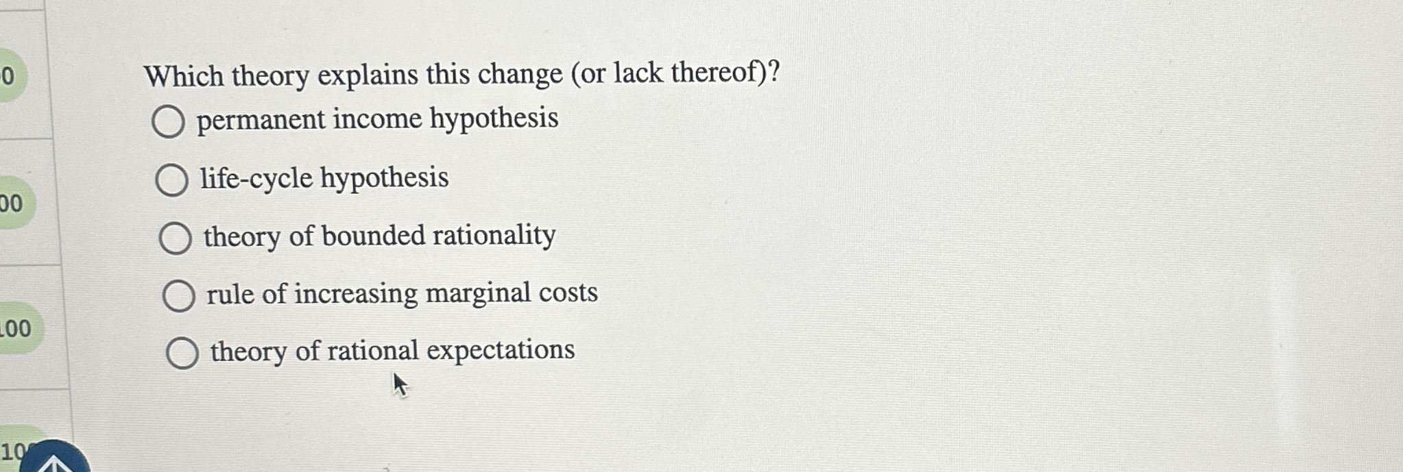 Which theory explains this change ( or lack