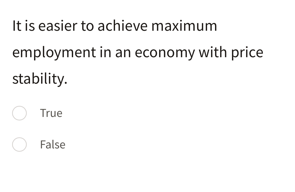 It is easier to achieve maximum employment in an