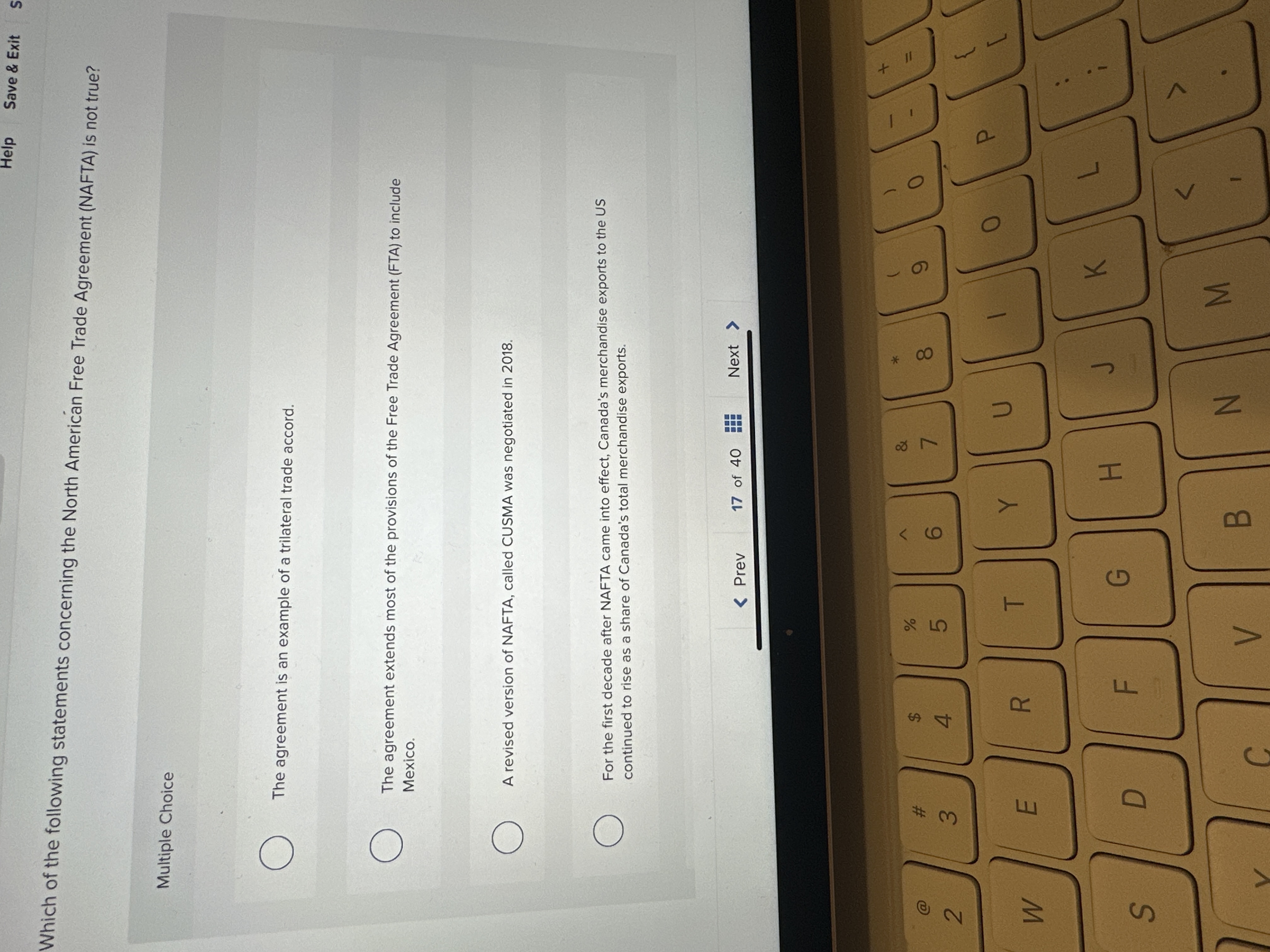 Which of the following statements concerning the