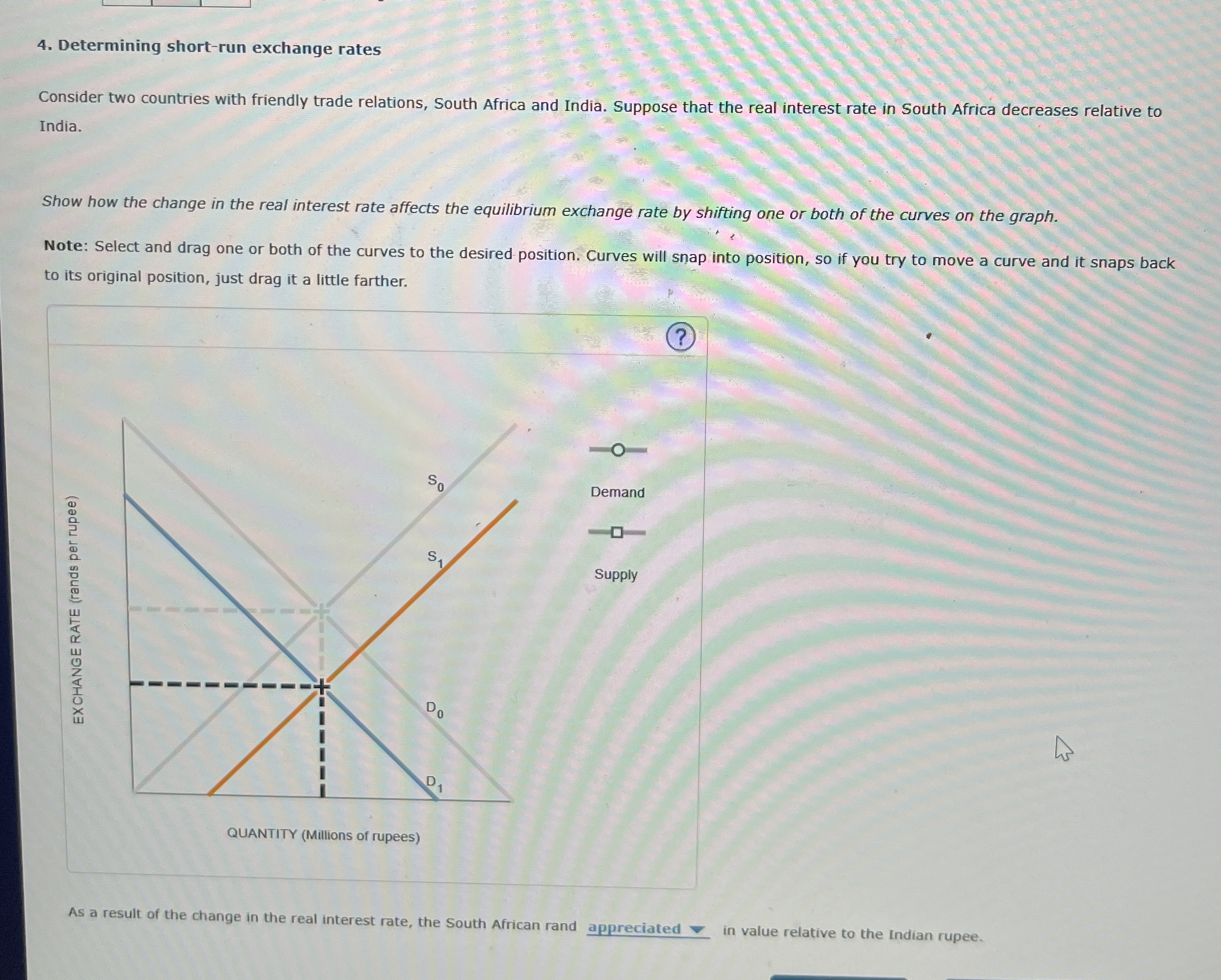 Determining short - run exchange rates Consider