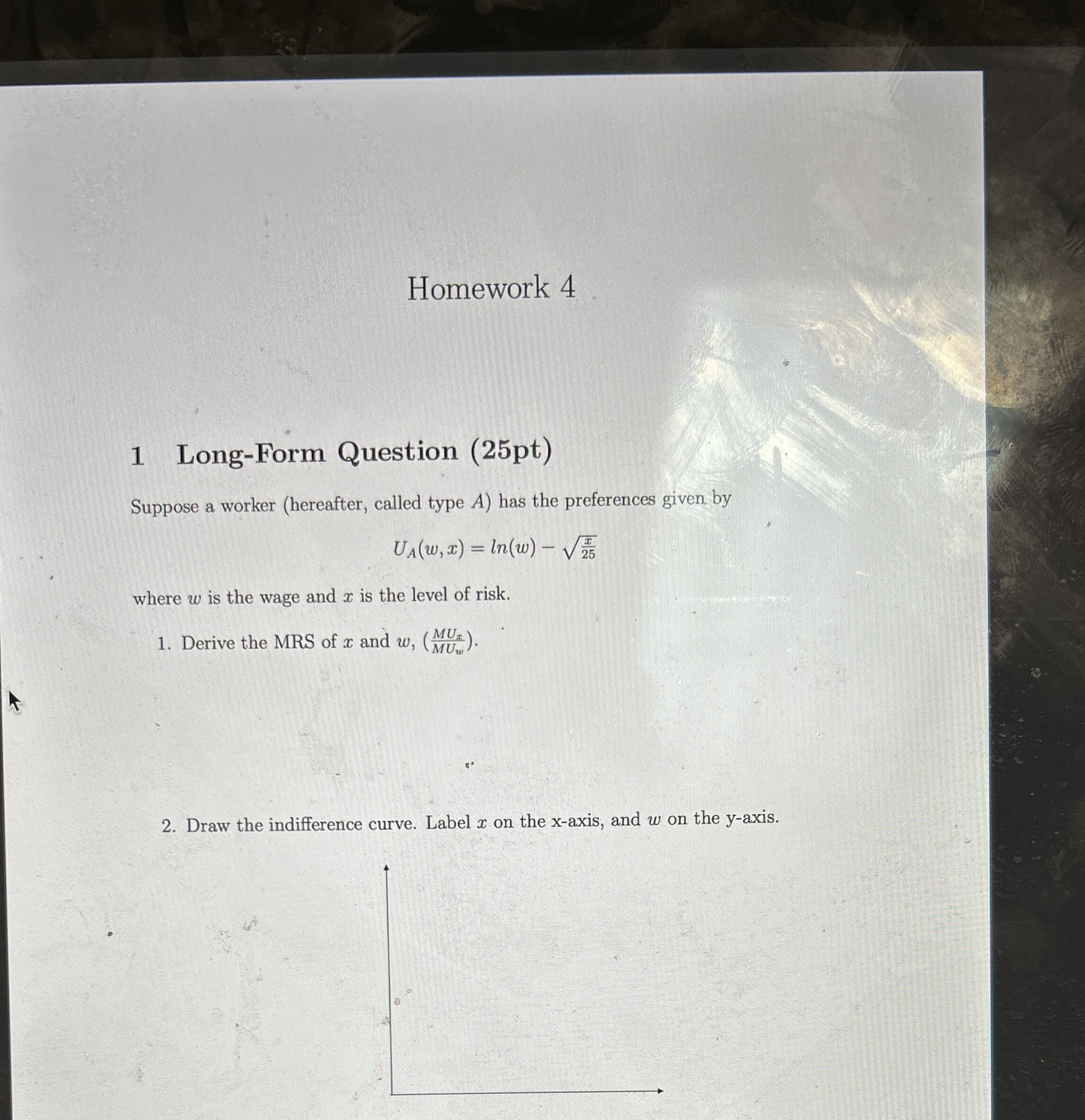 Homework 4 1 Long - Form Question ( 2 5 pt )