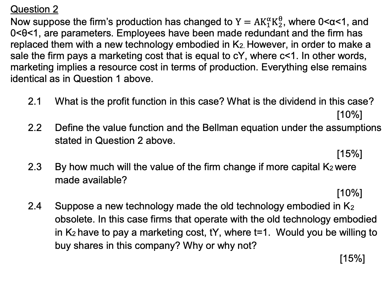 2 . 1 What i s the profit function i n this case?