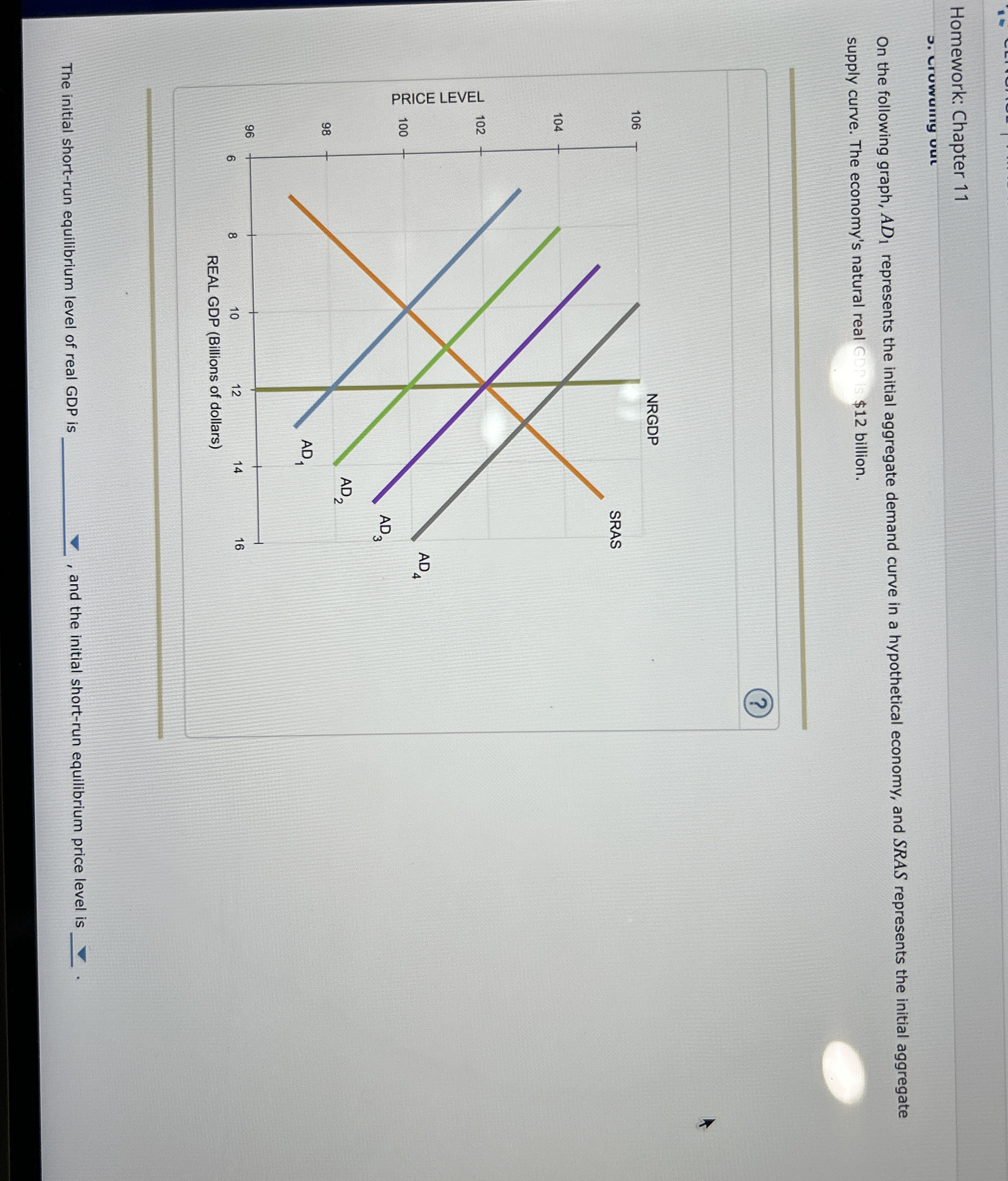 Homework: Chapter 1 1 On the following graph, A D