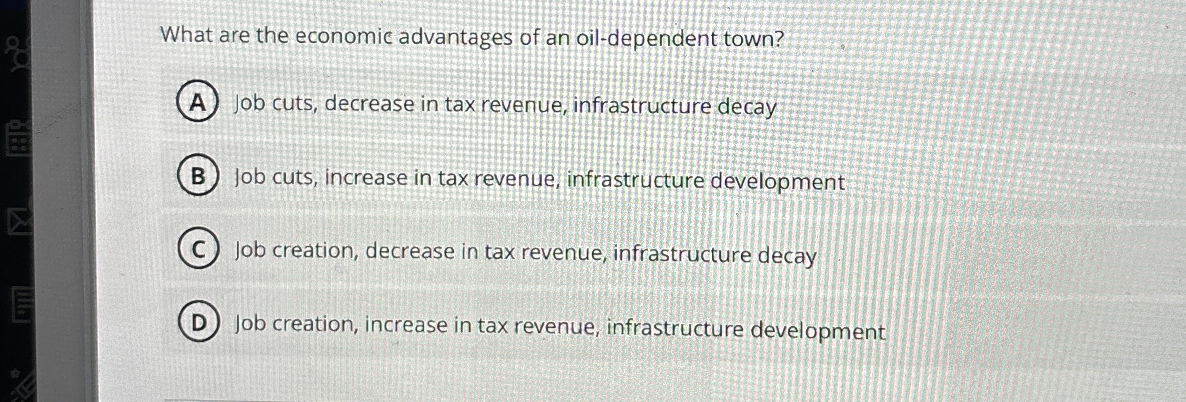 What are the economic advantages of an oil -