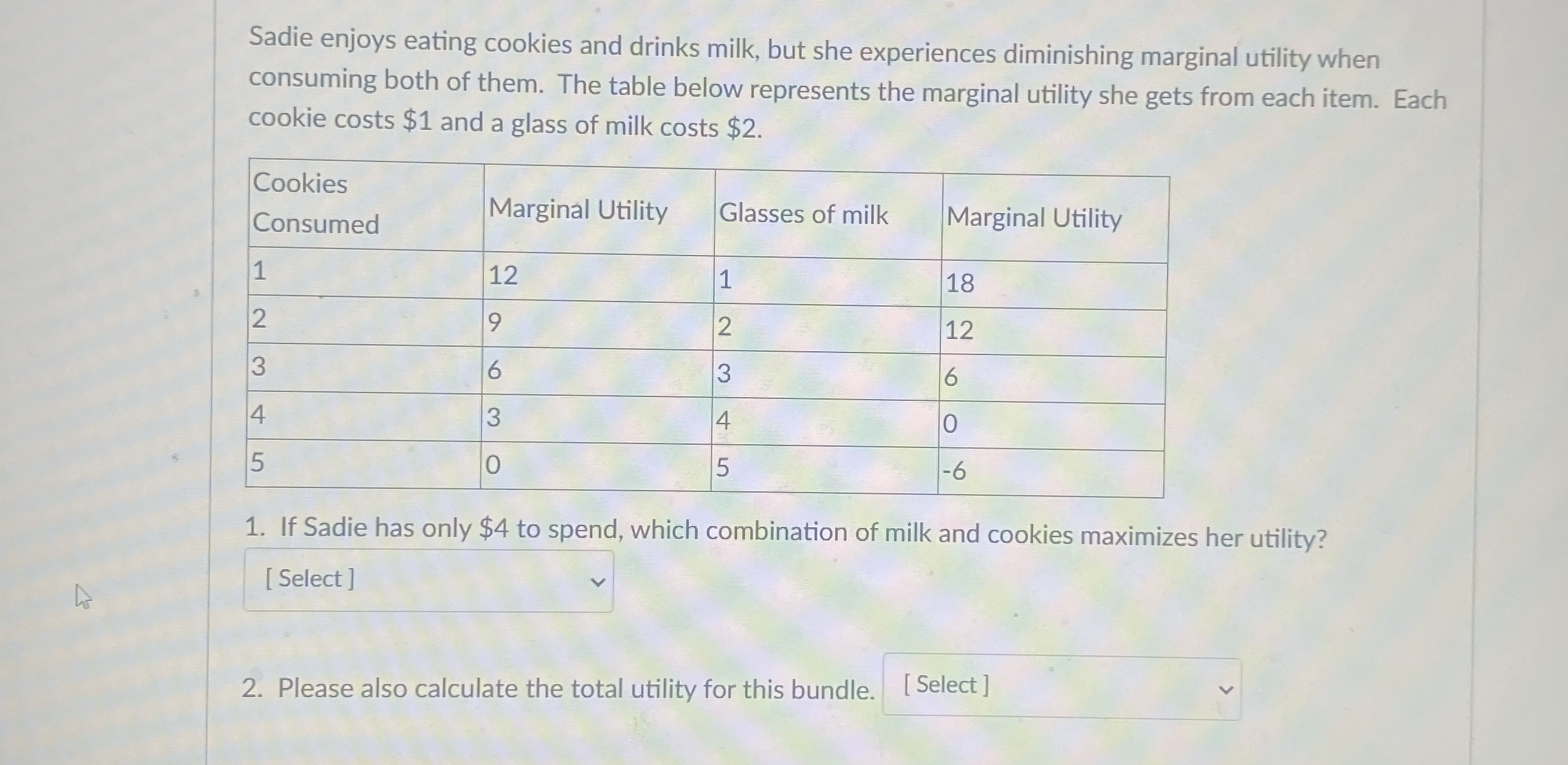 Sadie enjoys eating cookies and drinks milk, but