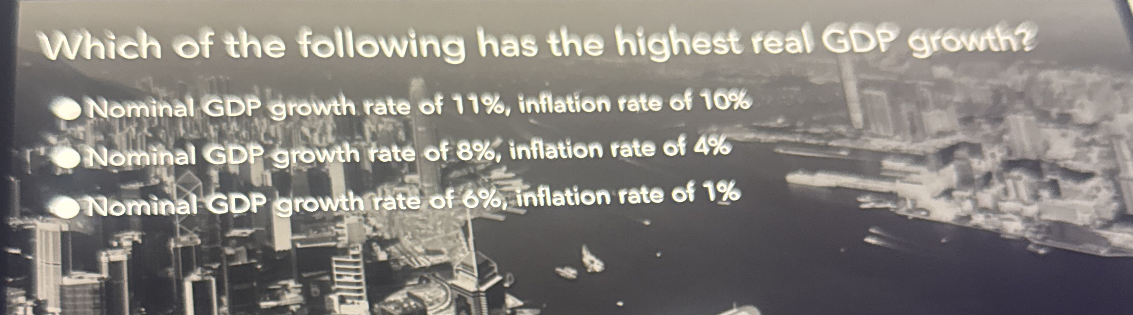Consider the formula: GDP = C + I + G + ( x - M )