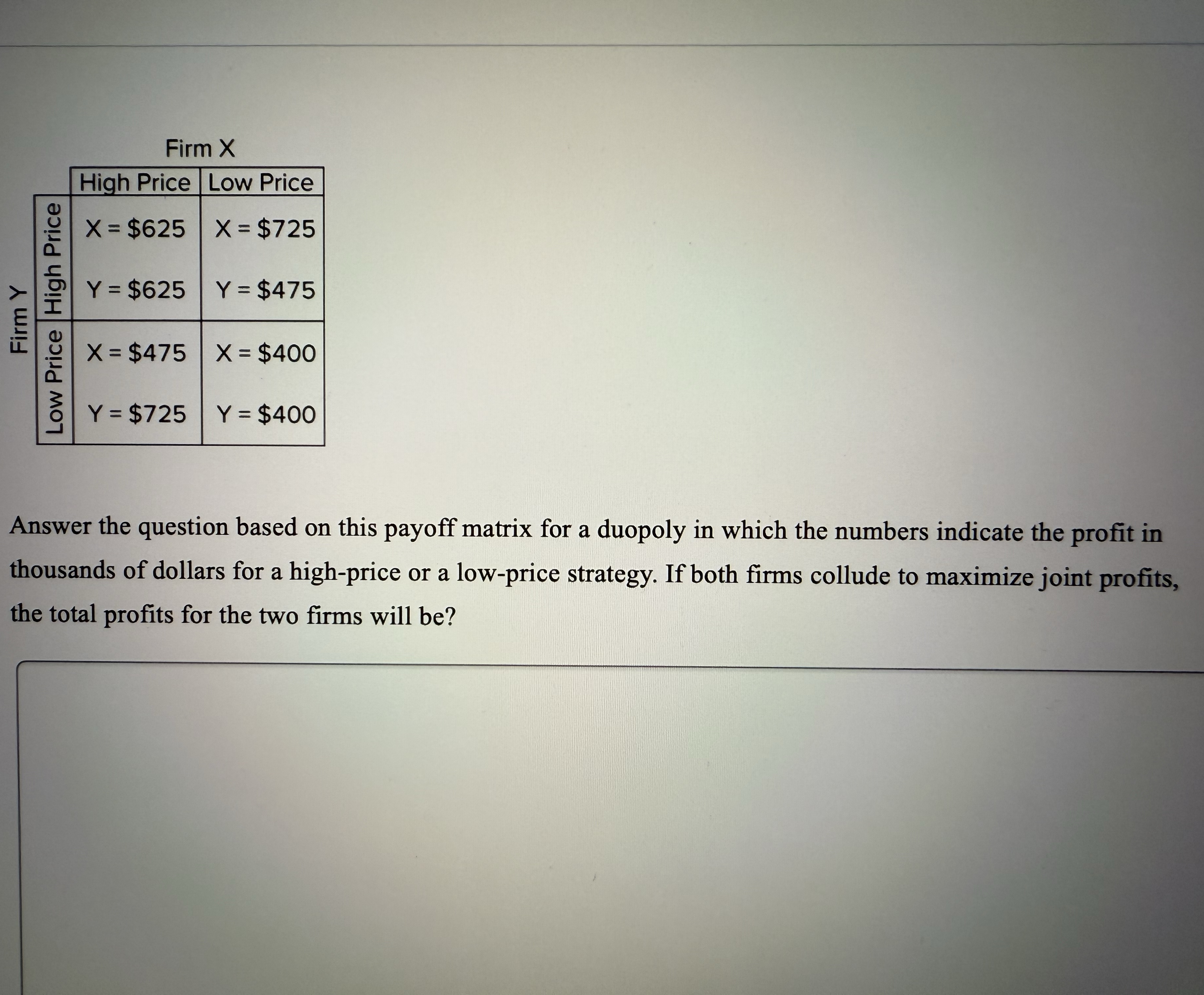 Firm X \ table [ [ , High Price,Low Price ] , [ ,