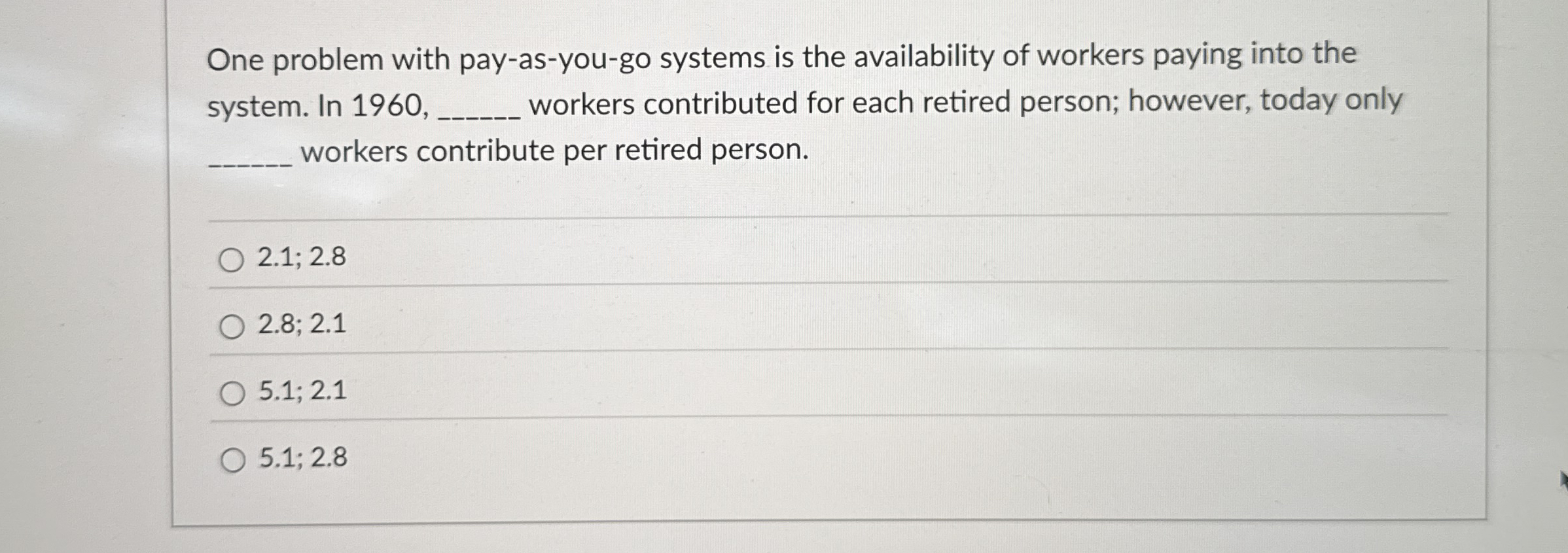 One problem with pay - as - you - go systems is