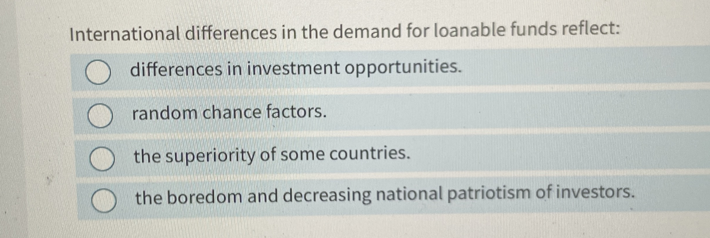 International differences in the demand for