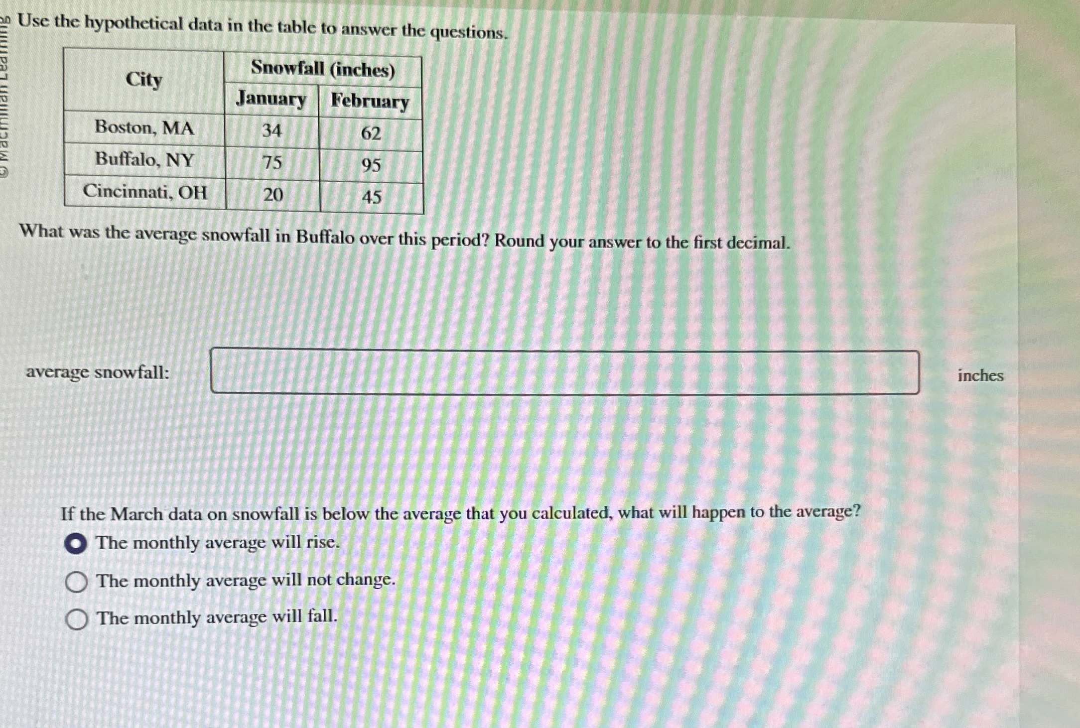 Use the hypothetical data in the table to answer