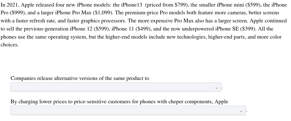 In 2 0 2 1 , Apple released four new iPhone