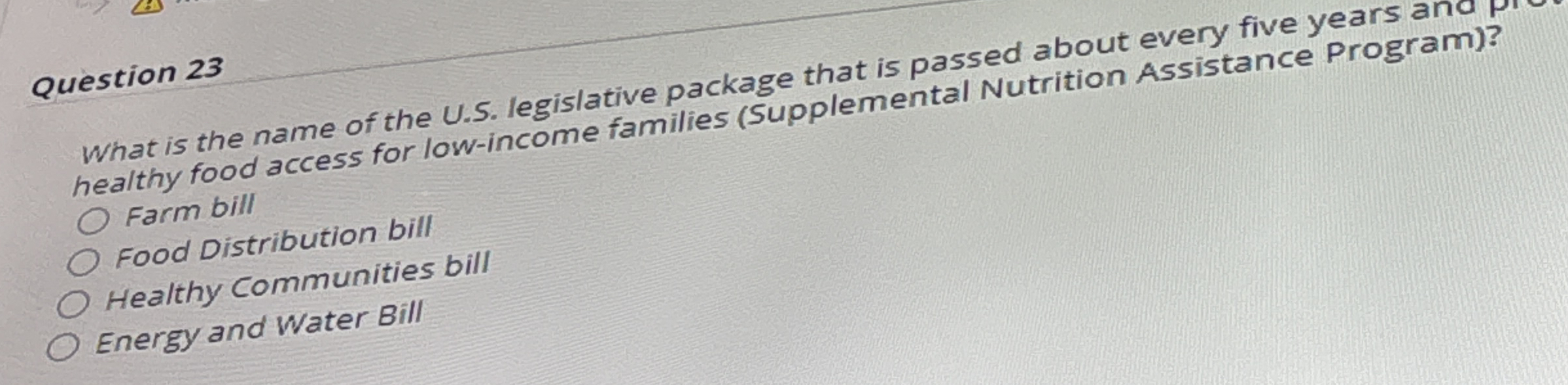 Question 2 3 What is the name of the U . S .